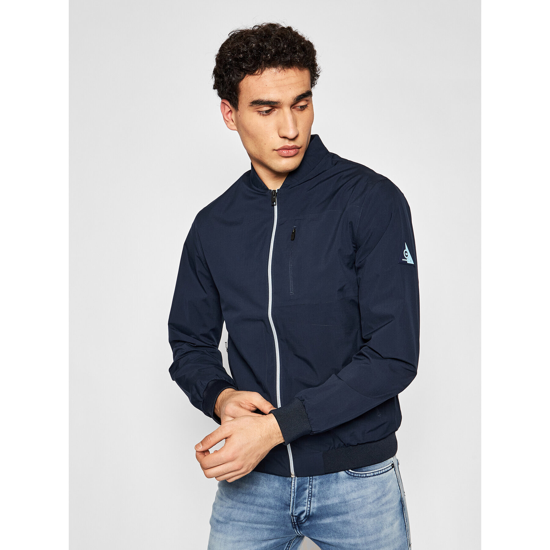 Jack&Jones Bundy bomber Carter 12184714 Tmavomodrá Regular Fit - Pepit.sk