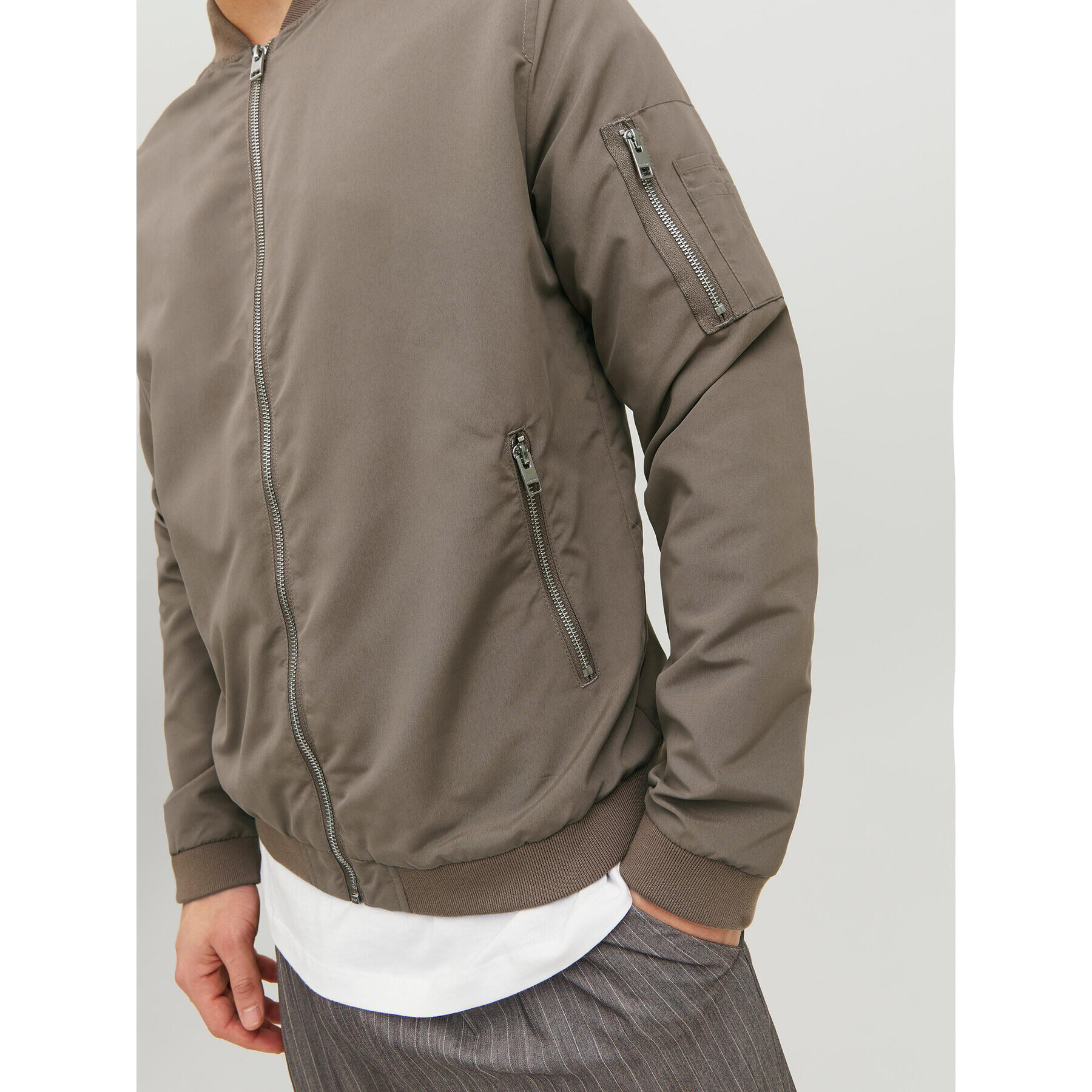 Jack&Jones Bundy bomber Rush 12165203 Béžová Regular Fit - Pepit.sk