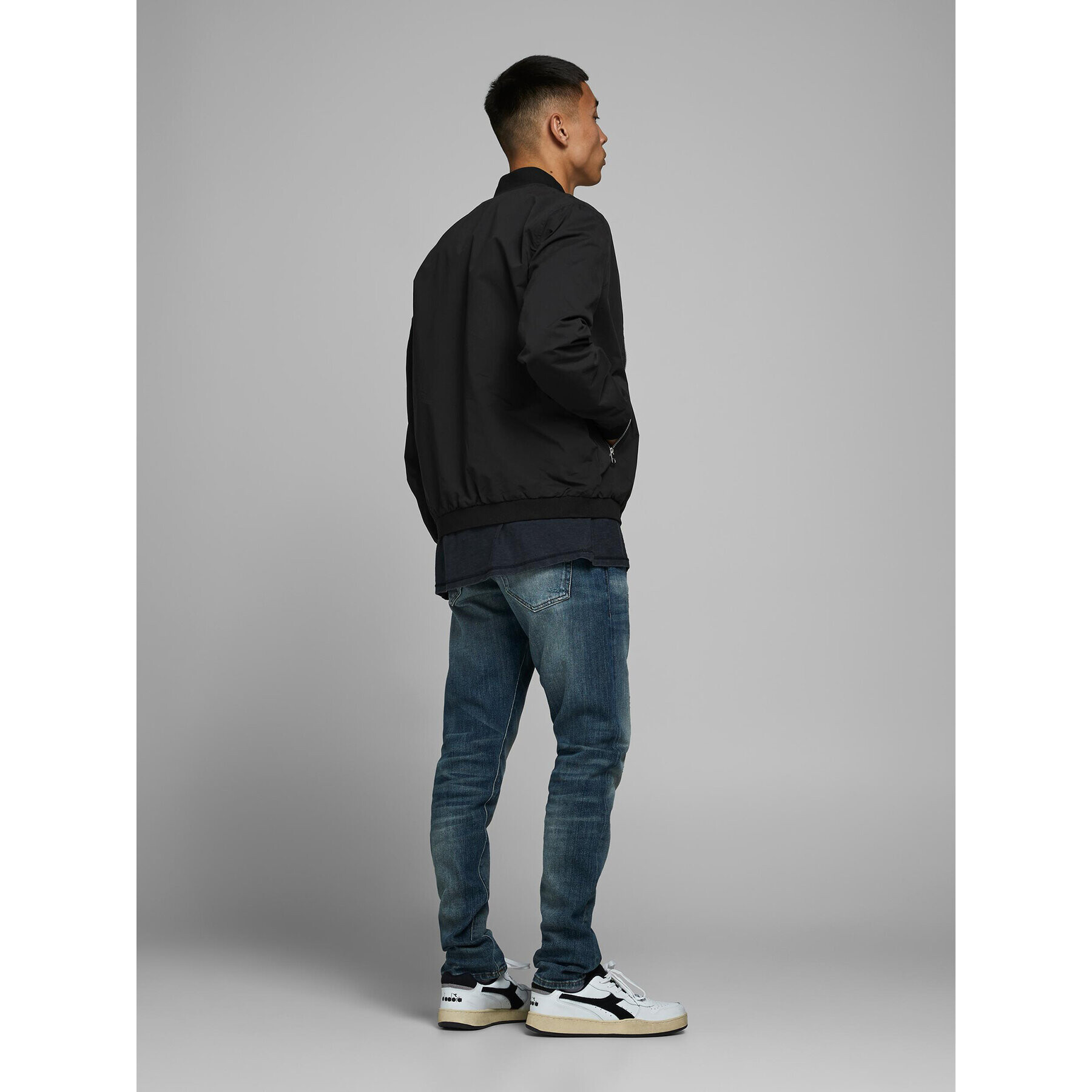 Jack&Jones Bundy bomber Rush 12165203 Čierna Regular Fit - Pepit.sk