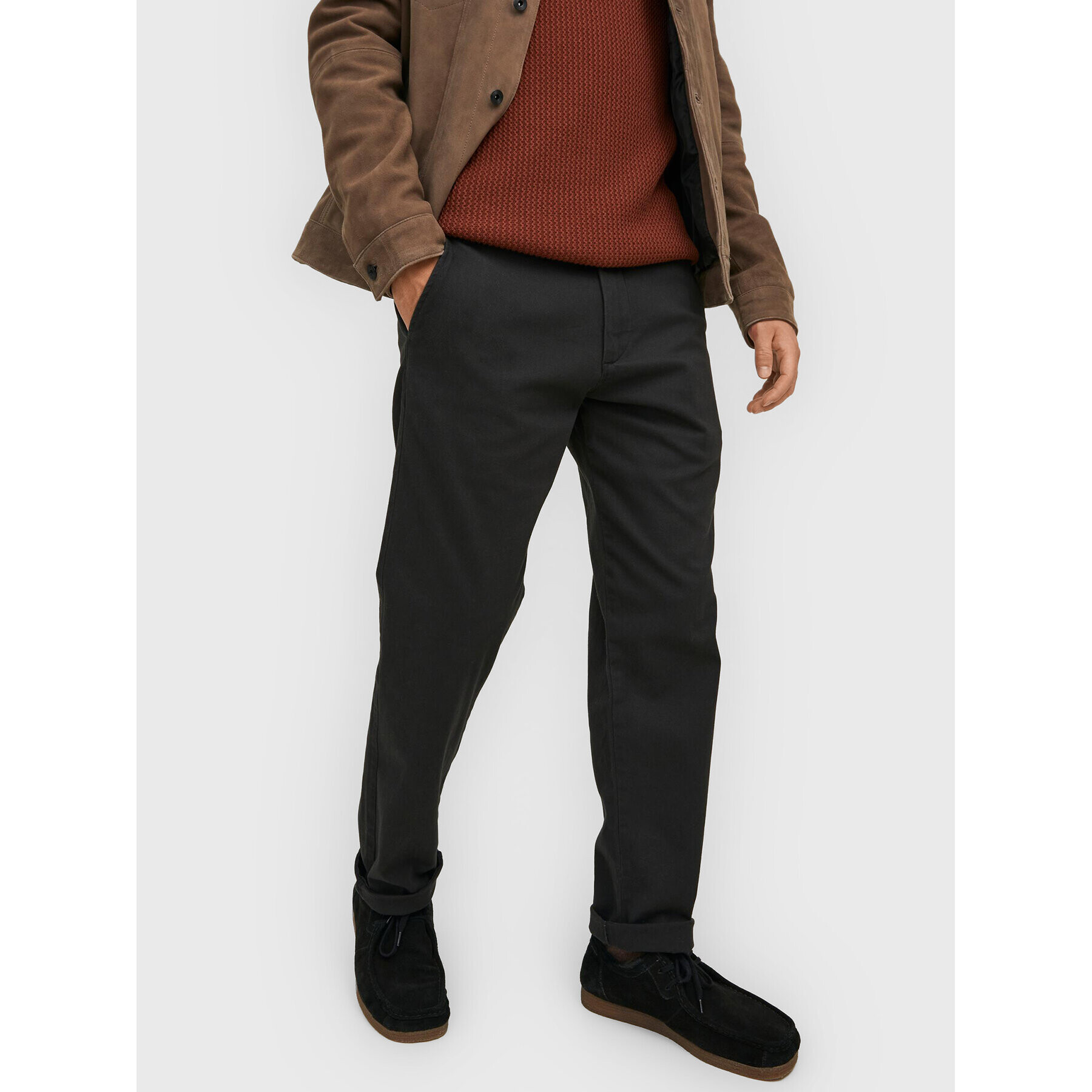 Jack&Jones Chino nohavice Kane 12212936 Čierna Relaxed Fit - Pepit.sk