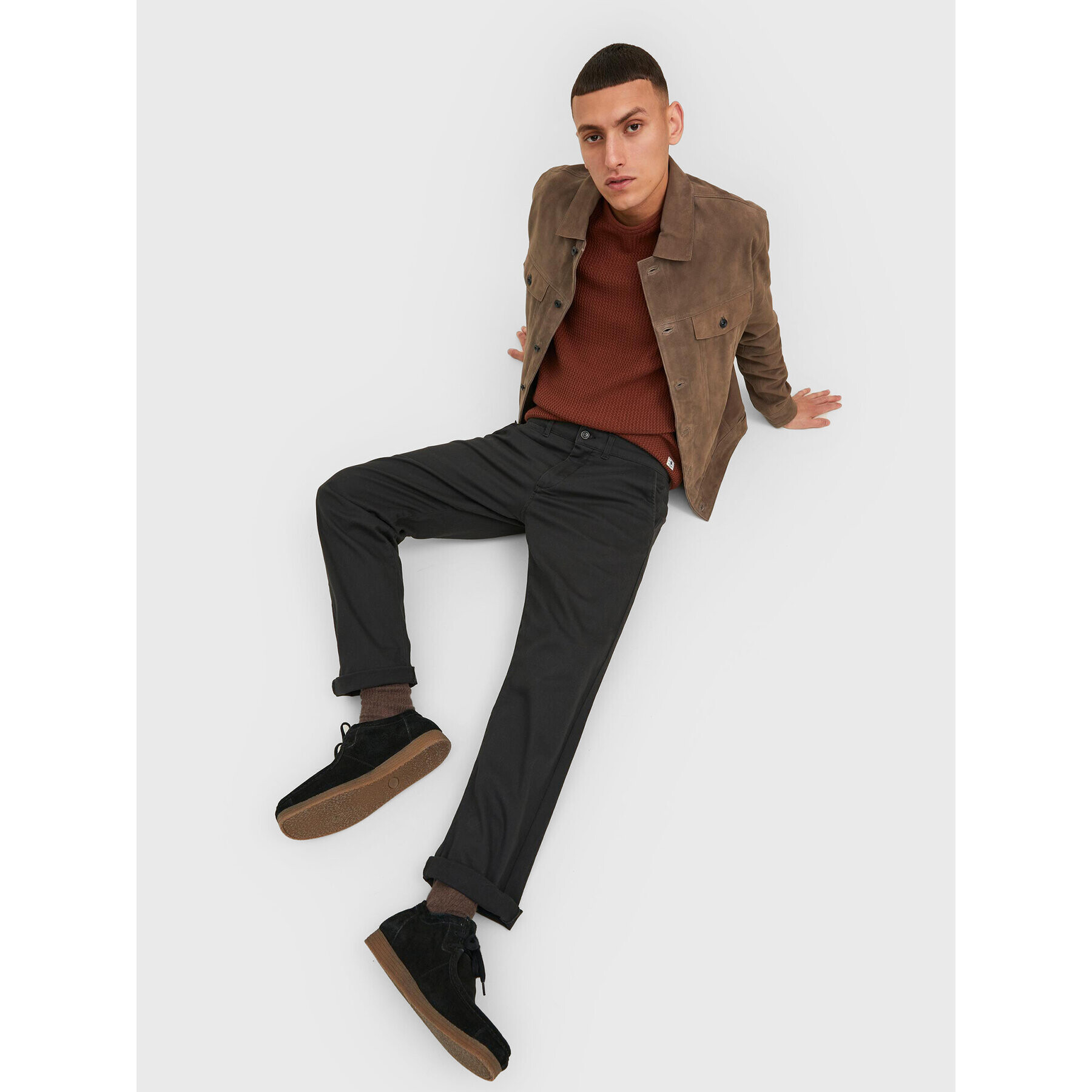 Jack&Jones Chino nohavice Kane 12212936 Čierna Relaxed Fit - Pepit.sk