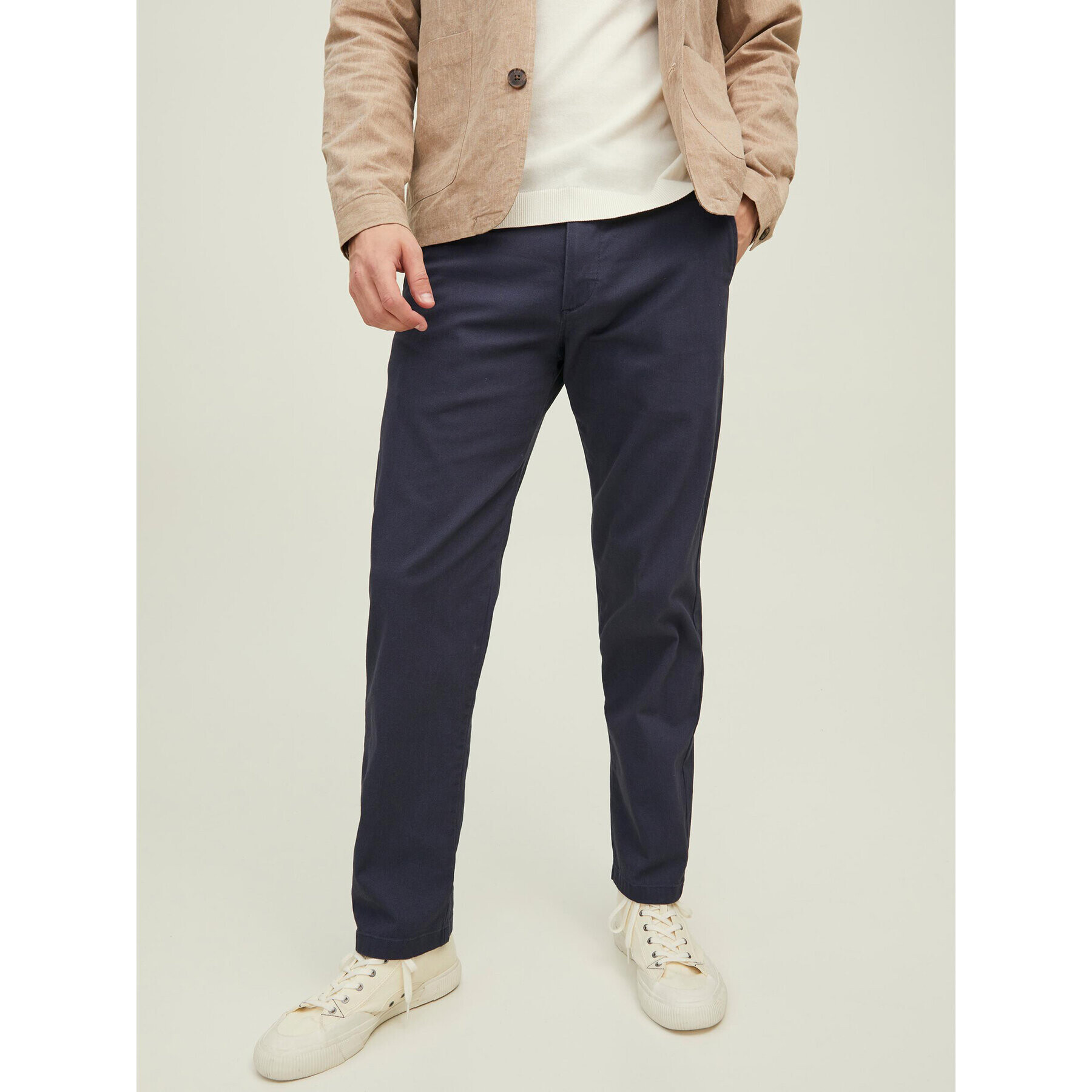 Jack&Jones Chino nohavice Kane 12212937 Tmavomodrá Relaxed Fit - Pepit.sk