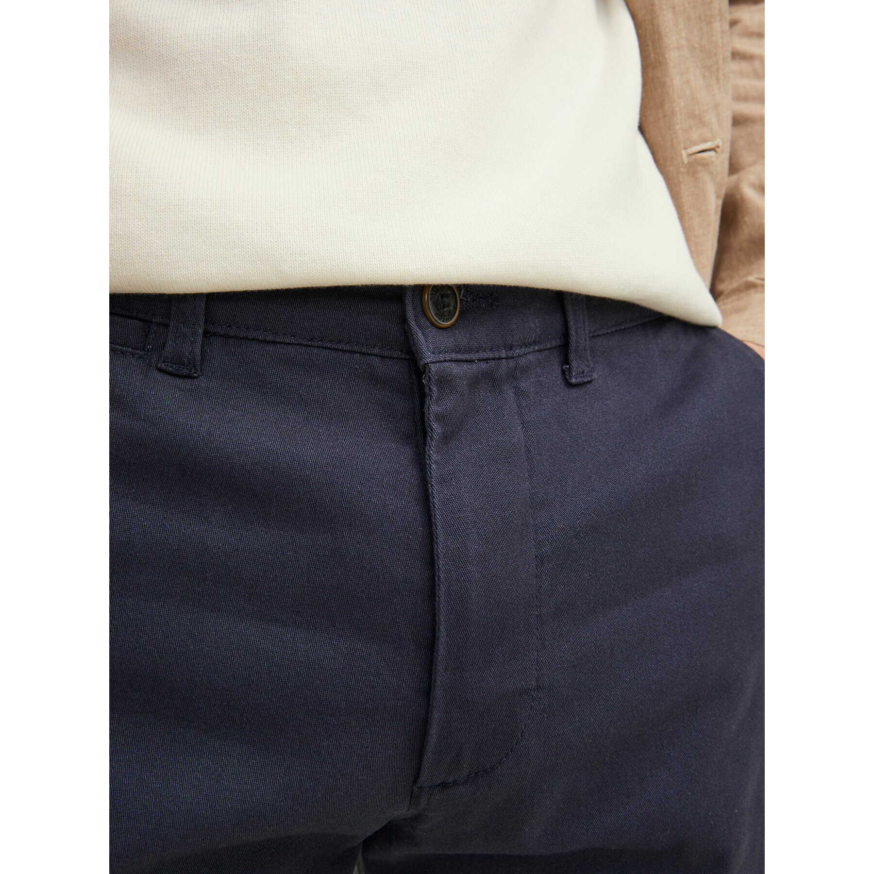 Jack&Jones Chino nohavice Kane 12212937 Tmavomodrá Relaxed Fit - Pepit.sk