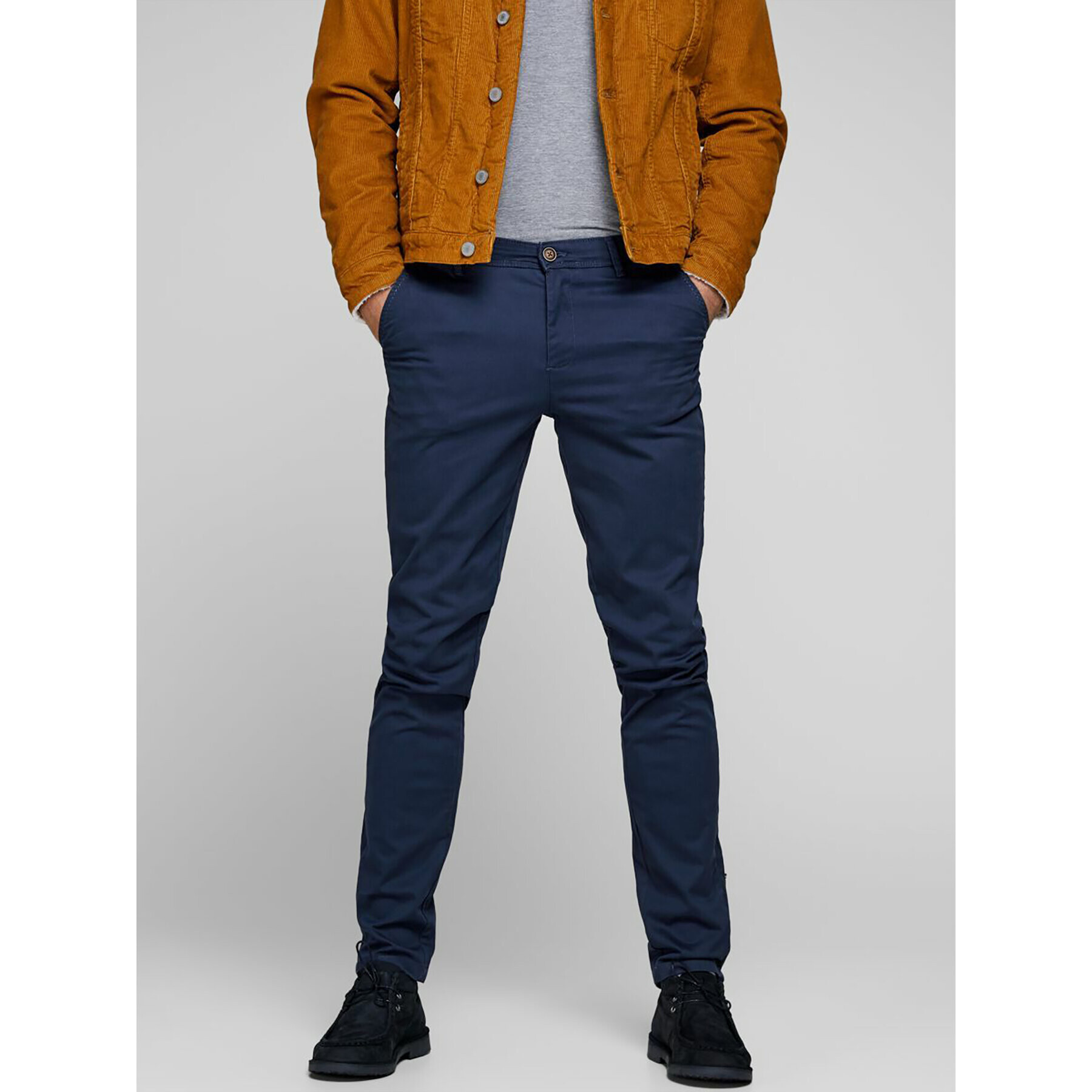 Jack&Jones Chino nohavice Marco 12150148 Tmavomodrá Slim Fit - Pepit.sk