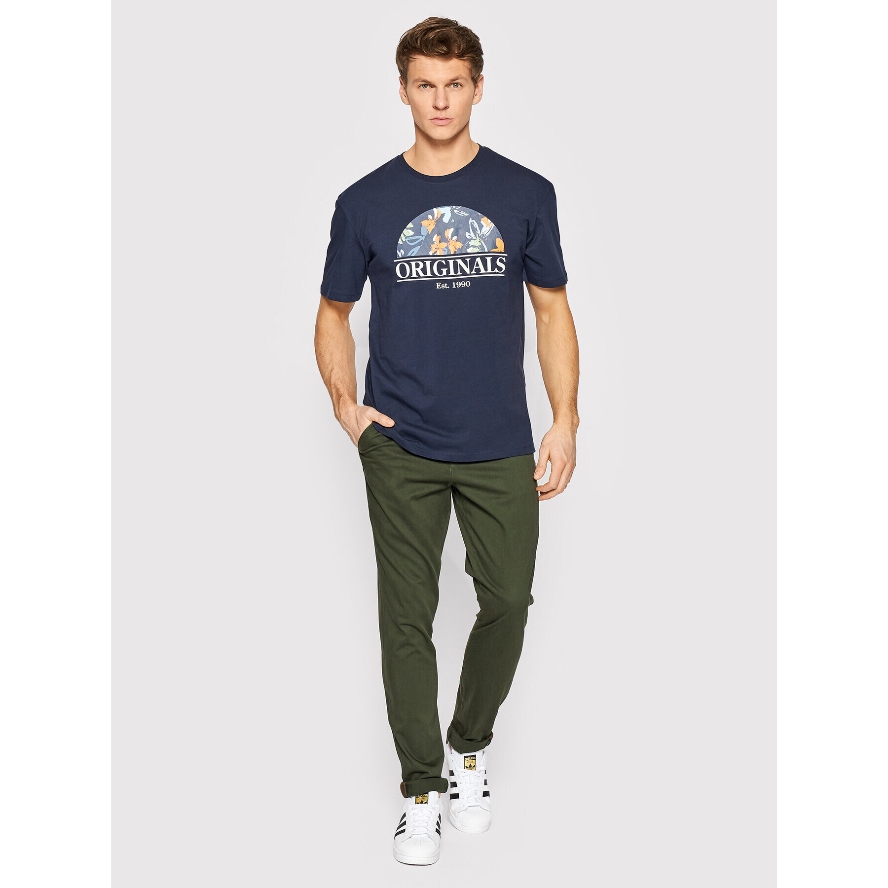 Jack&Jones Chino nohavice Marco 12175972 Zelená Slim Fit - Pepit.sk