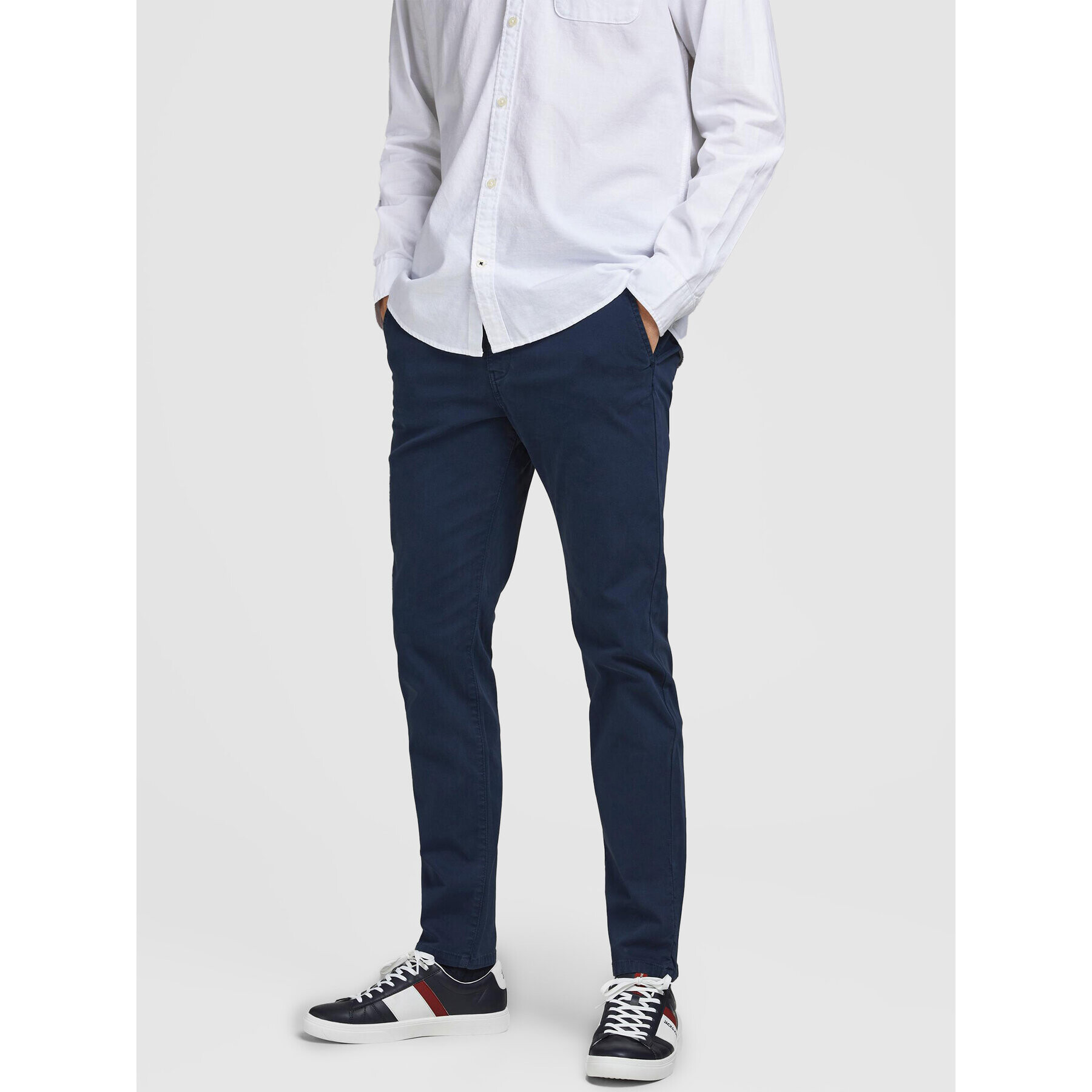 Jack&Jones Chino nohavice Marco 12184901 Tmavomodrá Slim Fit - Pepit.sk