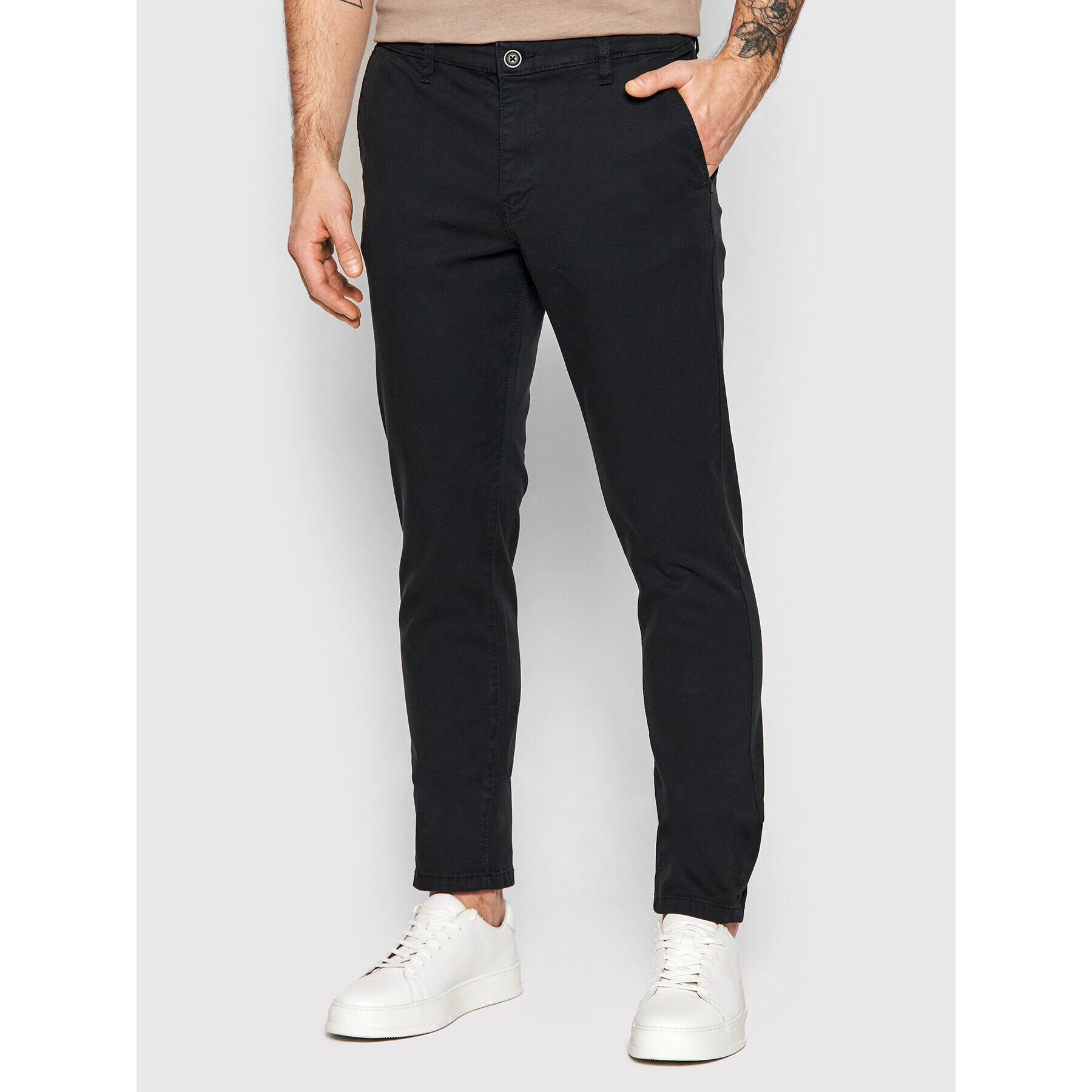 Jack&Jones Chino nohavice Marco 12193816 Čierna Slim Fit - Pepit.sk