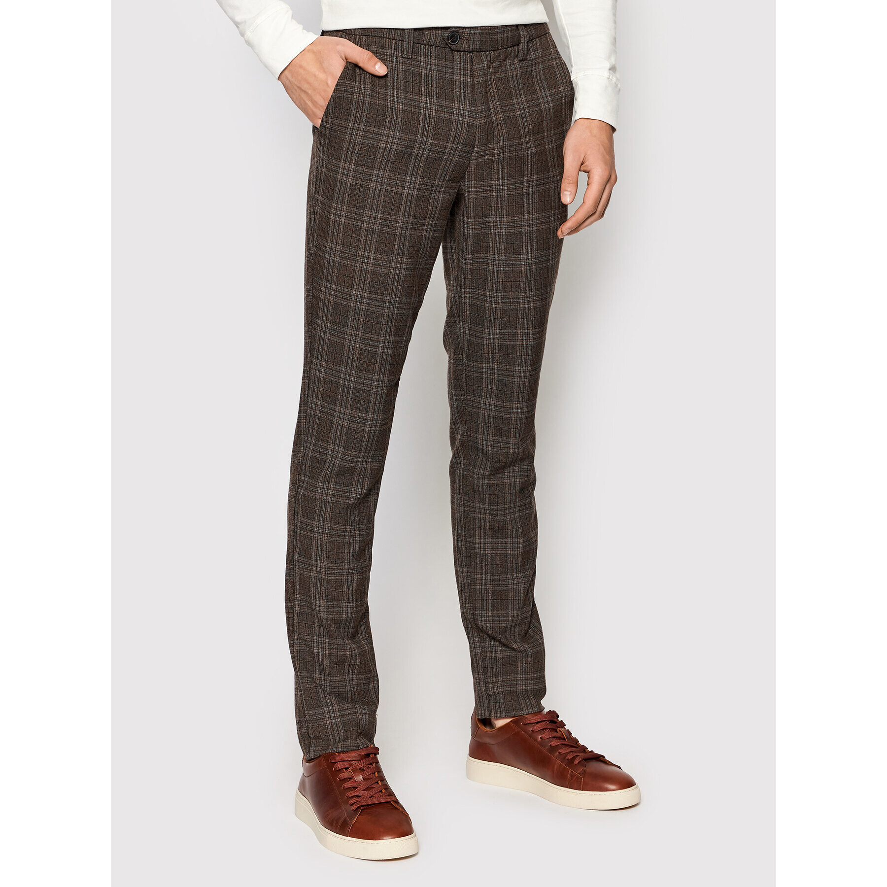 Jack&Jones Chino nohavice Marco 12197041 Hnedá Slim Fit - Pepit.sk