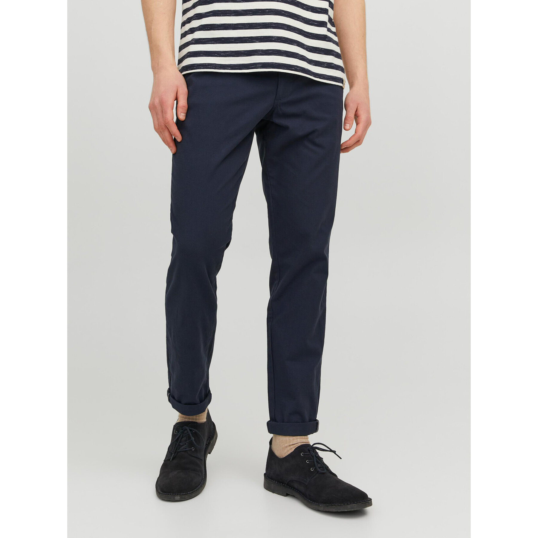 Jack&Jones Chino nohavice Marco 12206198 Tmavomodrá Slim Fit - Pepit.sk