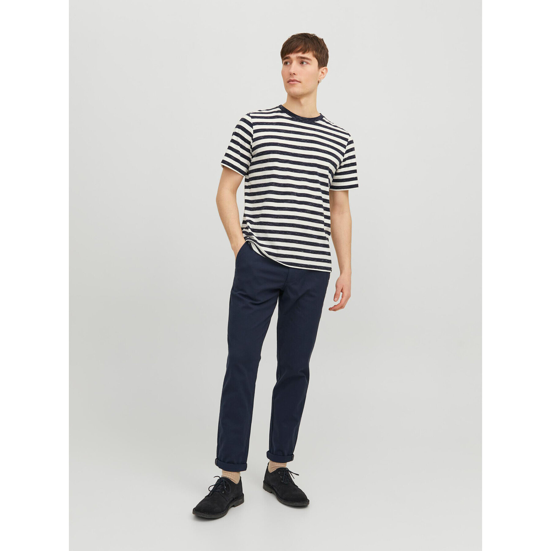 Jack&Jones Chino nohavice Marco 12206198 Tmavomodrá Slim Fit - Pepit.sk