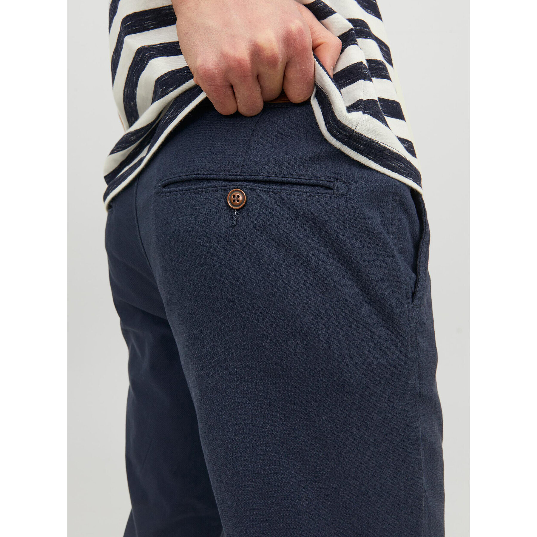 Jack&Jones Chino nohavice Marco 12206198 Tmavomodrá Slim Fit - Pepit.sk