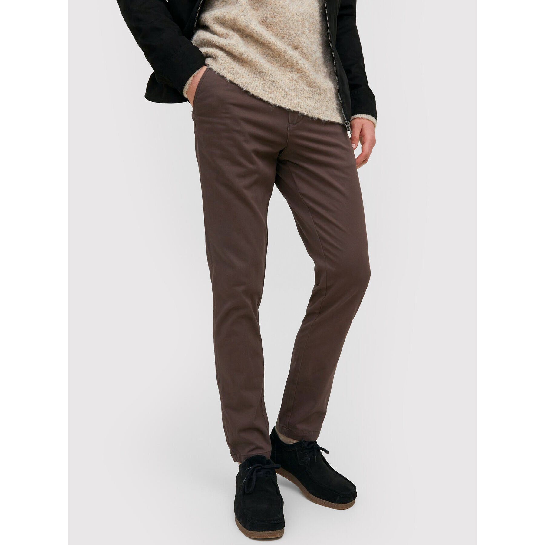 Jack&Jones Chino nohavice Marco 12212136 Hnedá Slim Fit - Pepit.sk