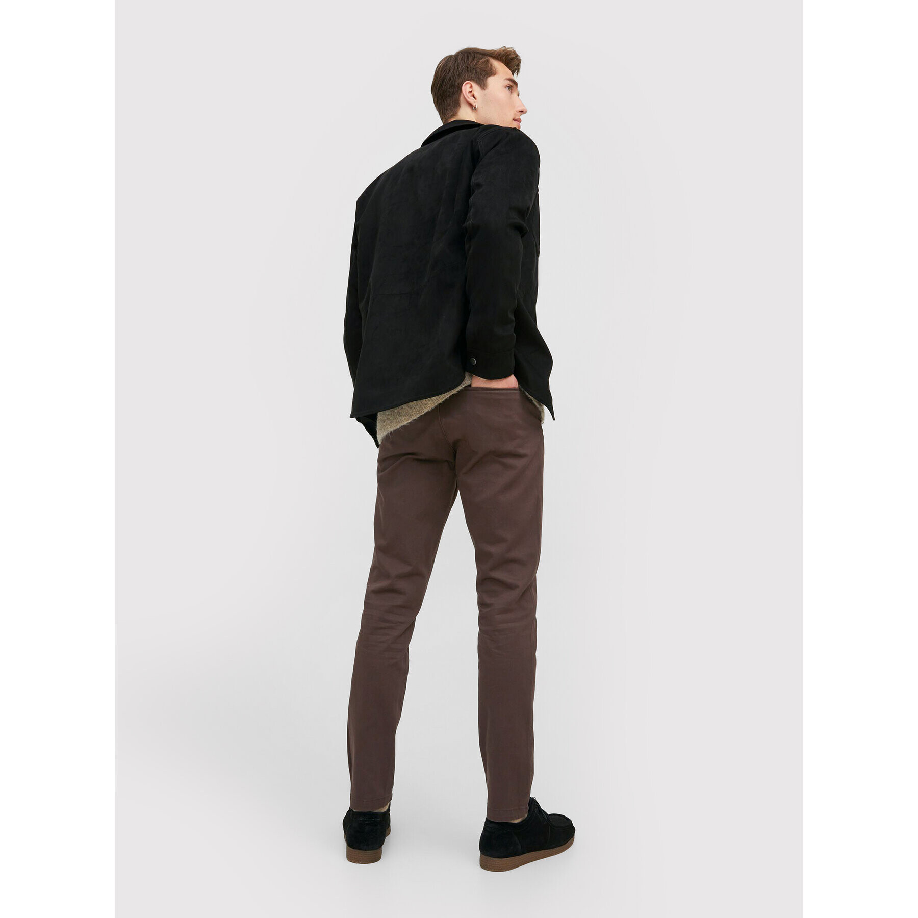 Jack&Jones Chino nohavice Marco 12212136 Hnedá Slim Fit - Pepit.sk