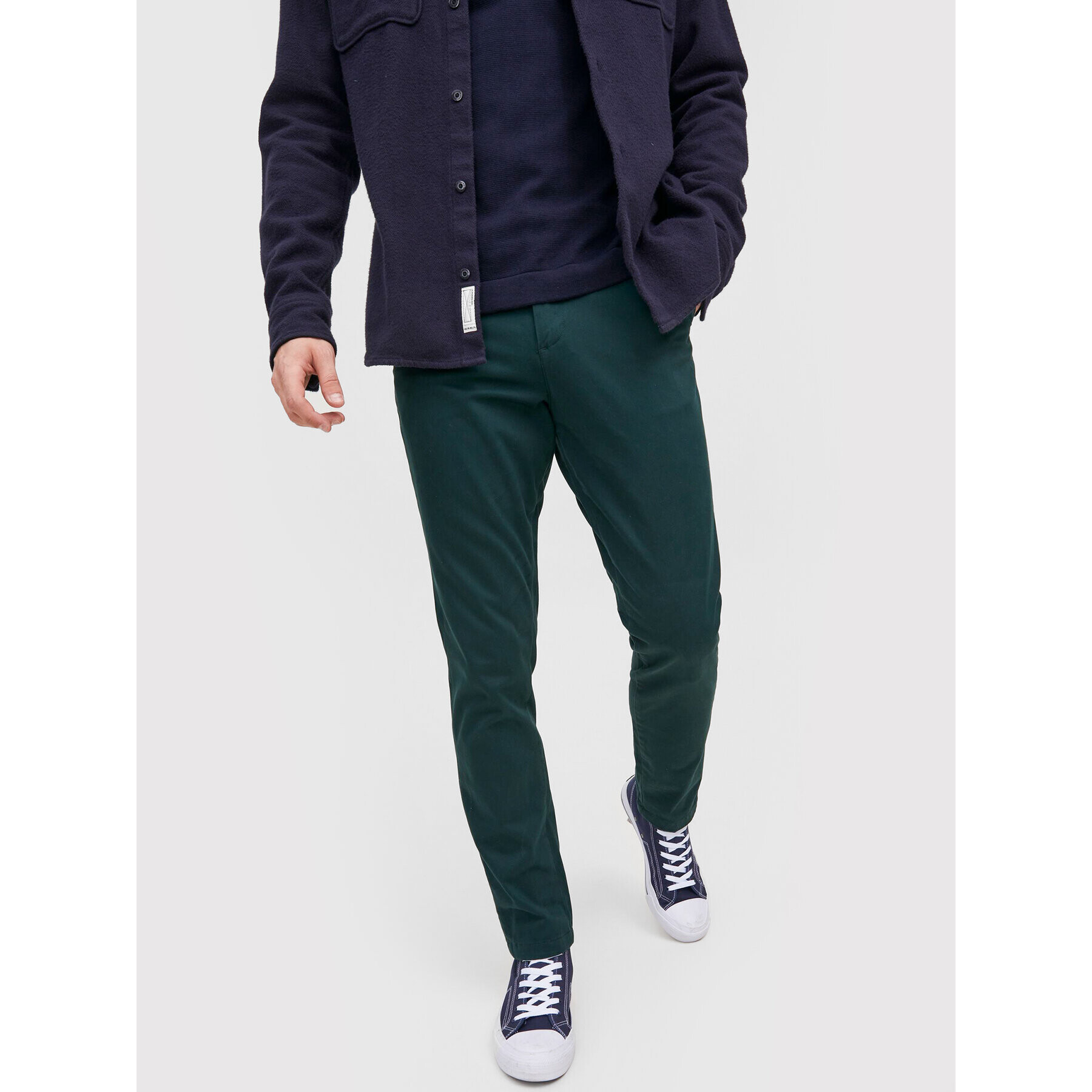 Jack&Jones Chino nohavice Marco 12212137 Zelená Slim Fit - Pepit.sk