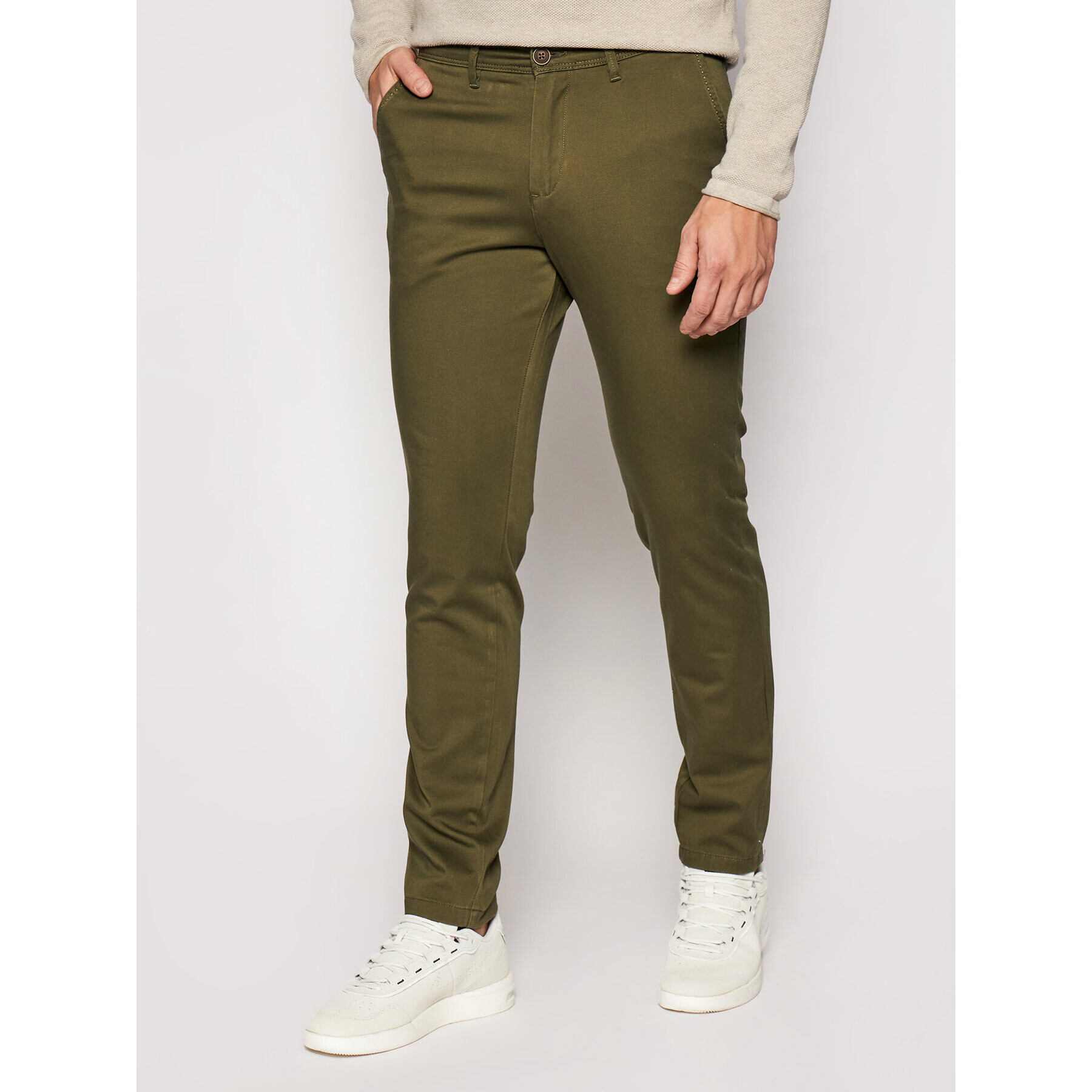 Jack&Jones Chino nohavice Marco Bowie 12150161 Zelená Slim Fit - Pepit.sk