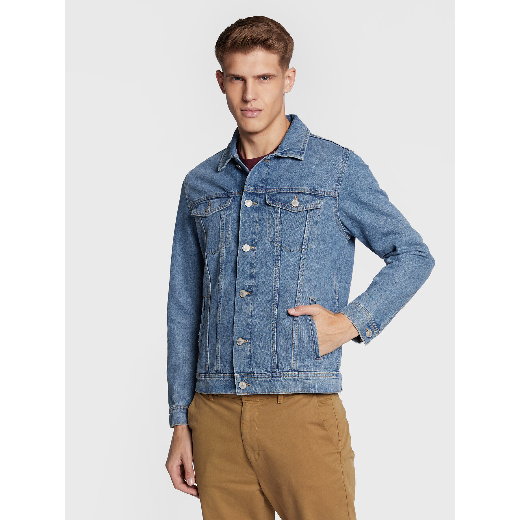 Jack&Jones Džínsová bunda Jean 12212801 Modrá Regular Fit - Pepit.sk