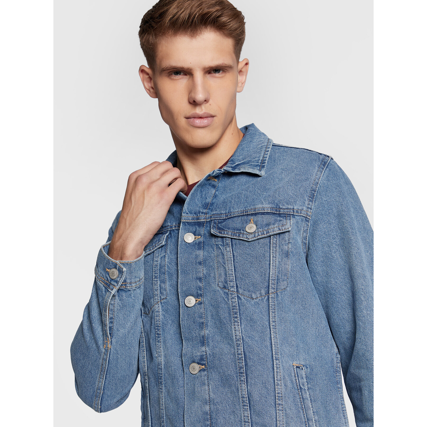 Jack&Jones Džínsová bunda Jean 12212801 Modrá Regular Fit - Pepit.sk