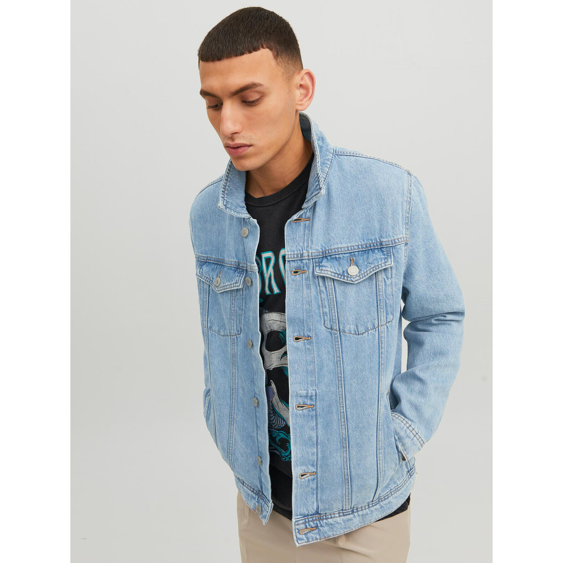 Jack&Jones Džínsová bunda Jean 12223612 Modrá Regular Fit - Pepit.sk