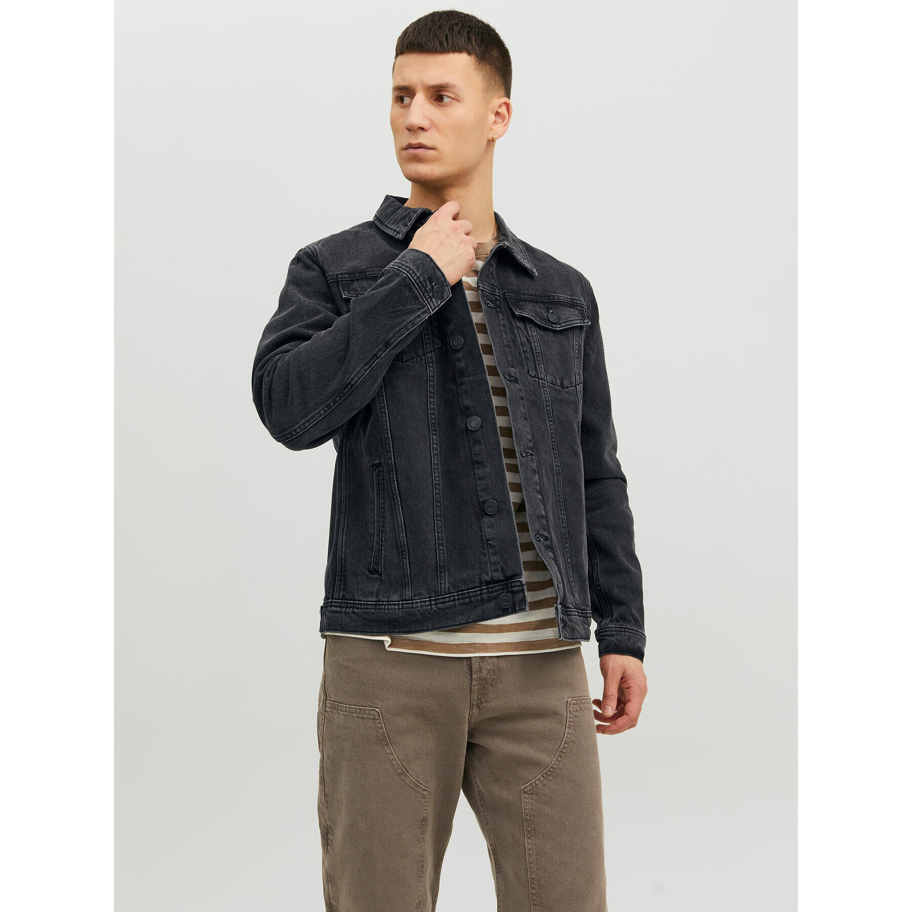 Jack&Jones Džínsová bunda Jean 12223613 Čierna Regular Fit - Pepit.sk