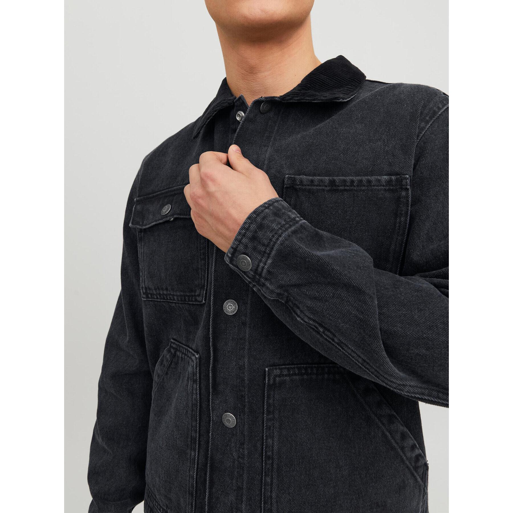 Jack&Jones Džínsová bunda Steel 12231169 Čierna Regular Fit - Pepit.sk