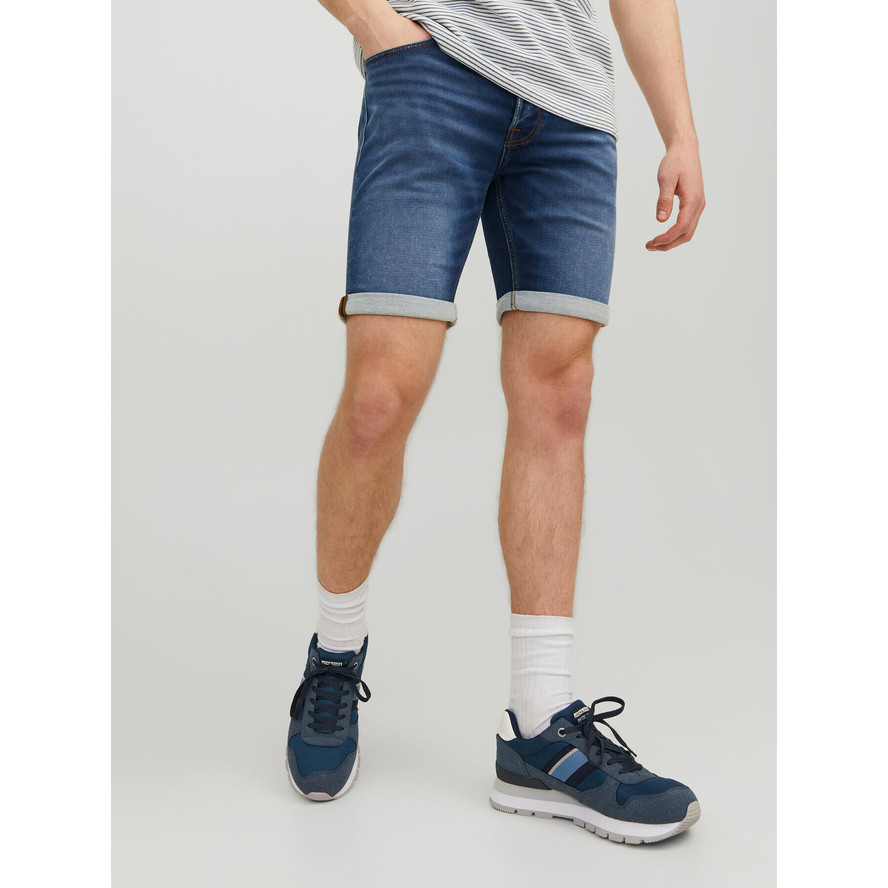 Jack&Jones Džínsové šortky Rick 12223677 Tmavomodrá Regular Fit - Pepit.sk