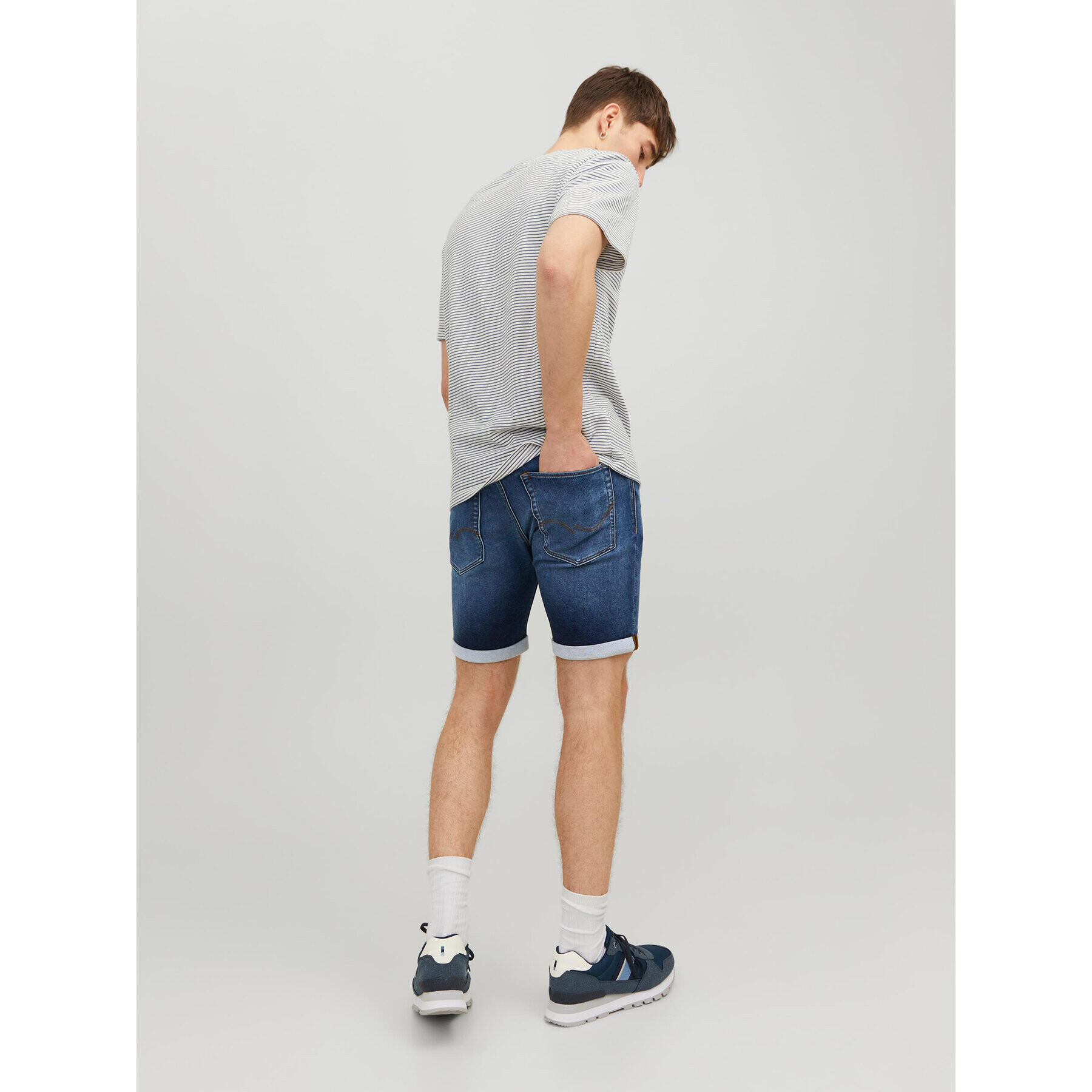 Jack&Jones Džínsové šortky Rick 12223677 Tmavomodrá Regular Fit - Pepit.sk