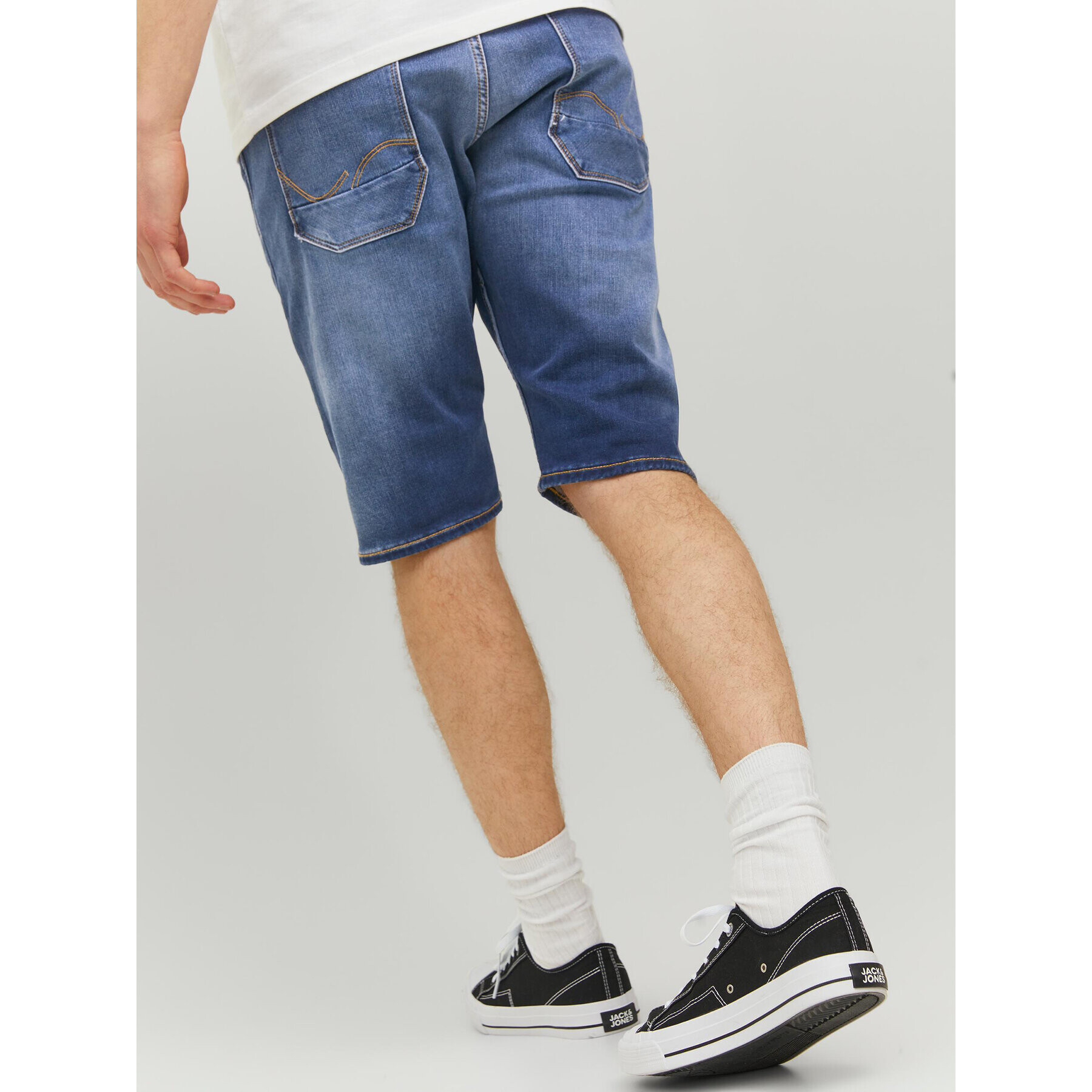 Jack&Jones Džínsové šortky Cale 12223993 Tmavomodrá Regular Fit - Pepit.sk