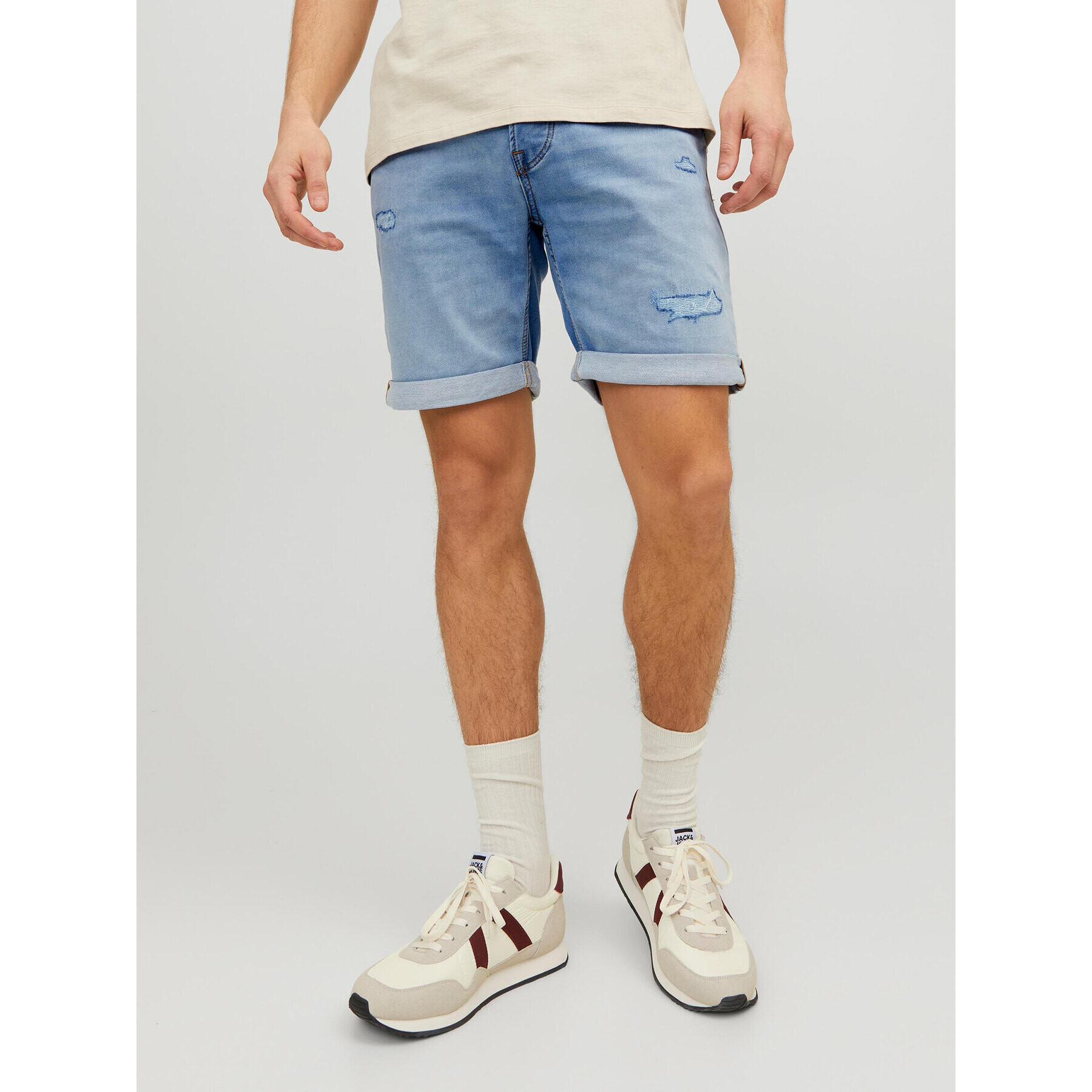 Jack&Jones Džínsové šortky Rick 12224124 Modrá Regular Fit - Pepit.sk