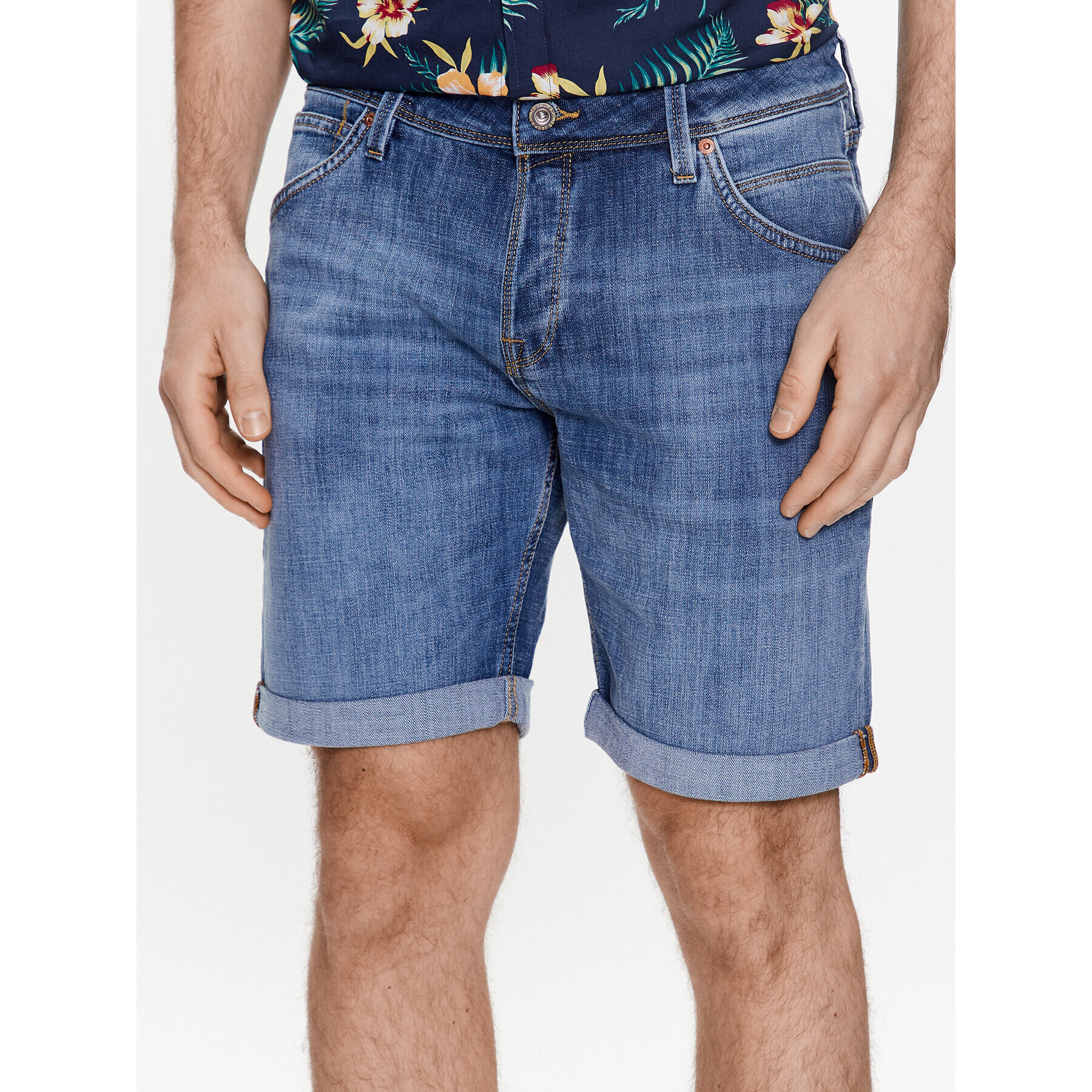 Jack&Jones Džínsové šortky Rick 12226230 Modrá Regular Fit - Pepit.sk