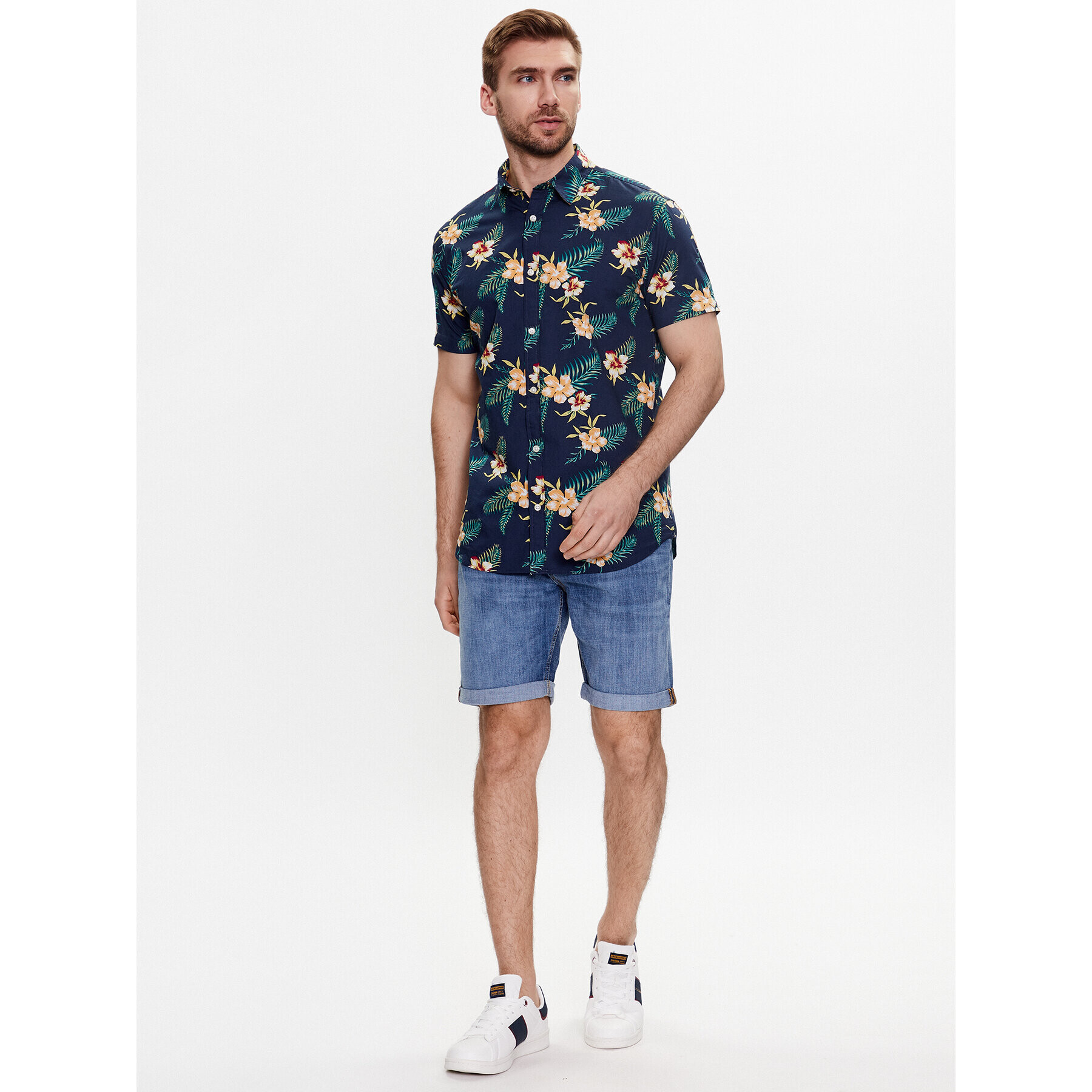 Jack&Jones Džínsové šortky Rick 12226230 Modrá Regular Fit - Pepit.sk