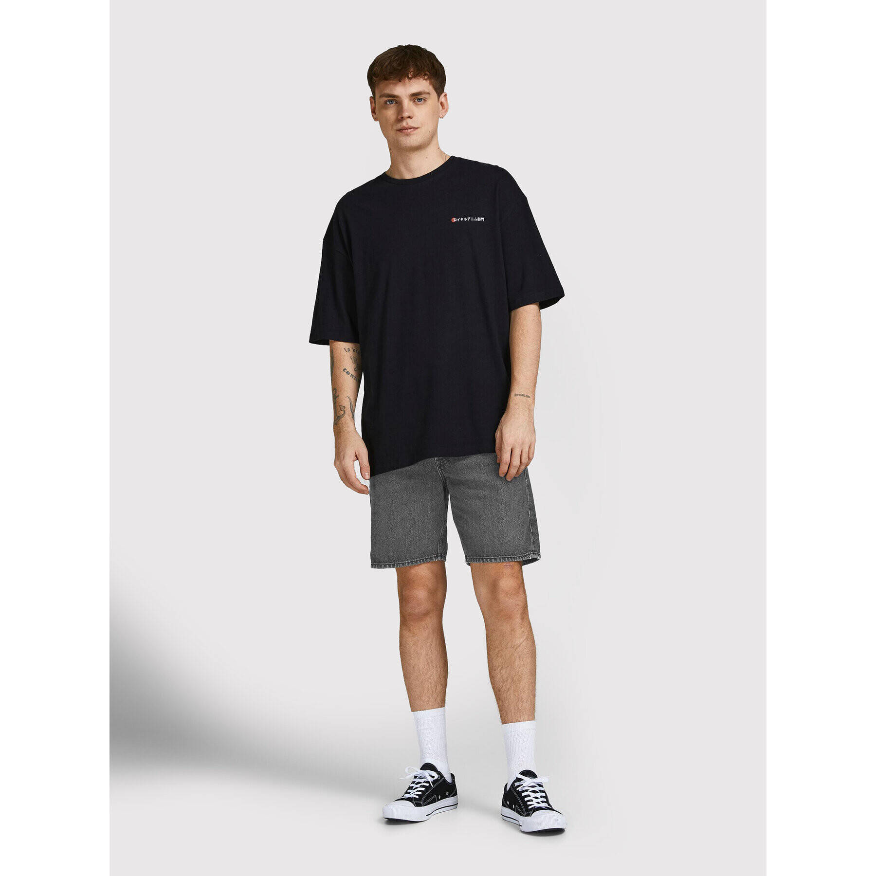 Jack&Jones Džínsové šortky Chris 12201733 Sivá Loose Fit - Pepit.sk