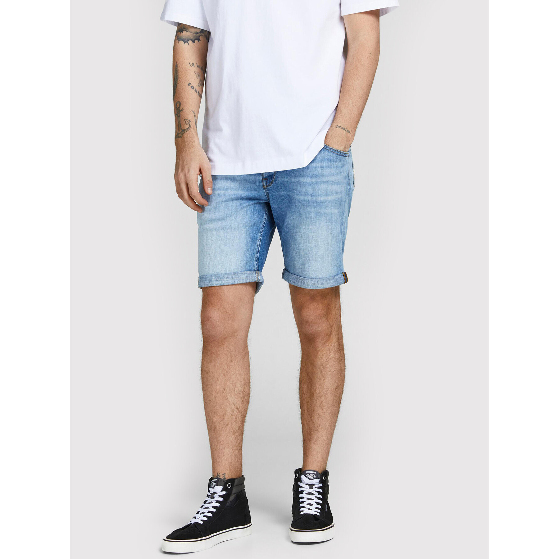 Jack&Jones Džínsové šortky Rick Fox 12201628 Modrá Regular Fit - Pepit.sk