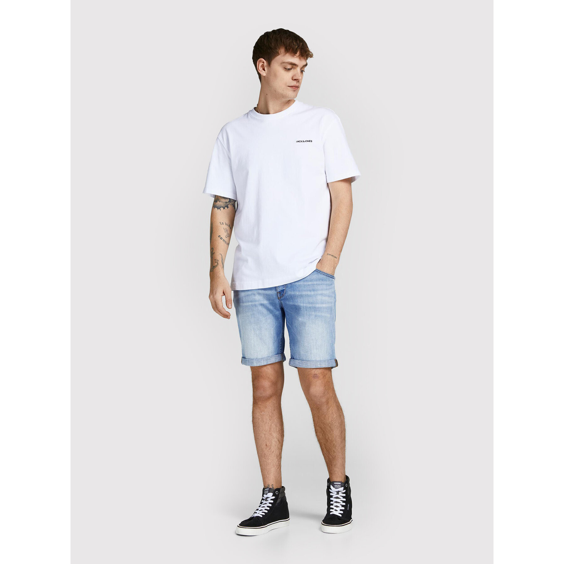 Jack&Jones Džínsové šortky Rick Fox 12201628 Modrá Regular Fit - Pepit.sk