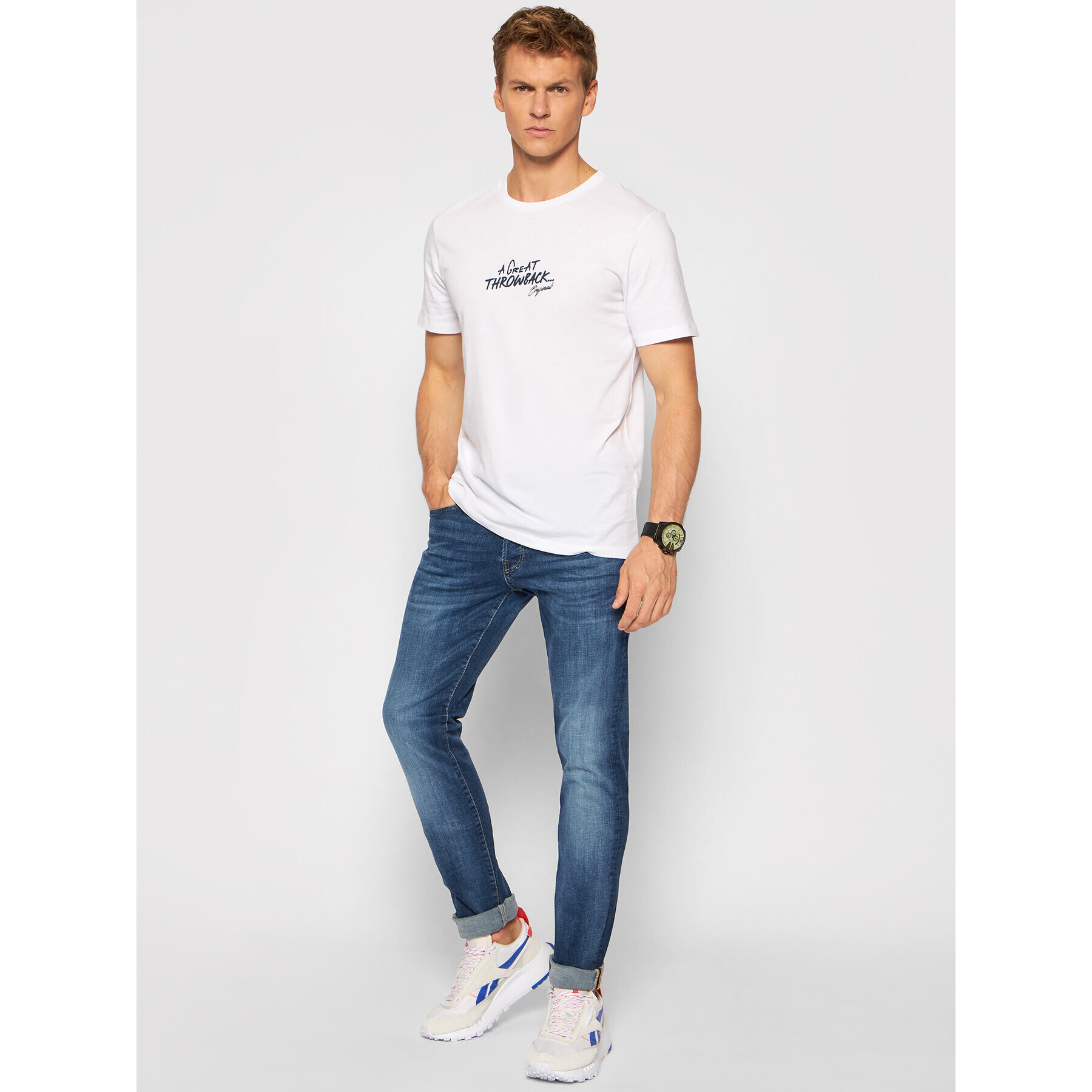 Jack&Jones Džínsy Glenn 12133074 Tmavomodrá Slim Fit - Pepit.sk