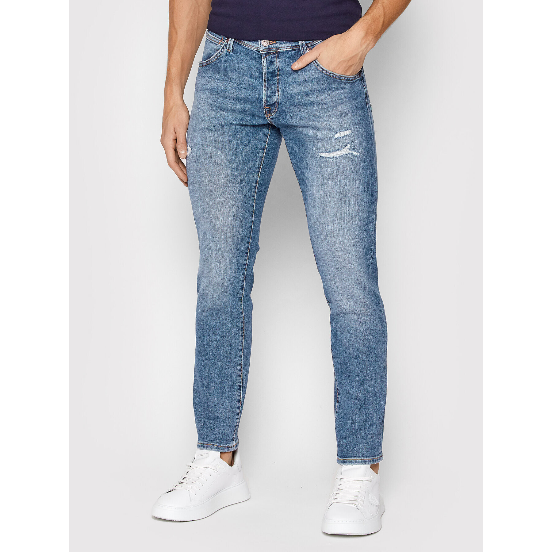 Jack&Jones Džínsy Glenn 12201647 Modrá Slim Fit - Pepit.sk