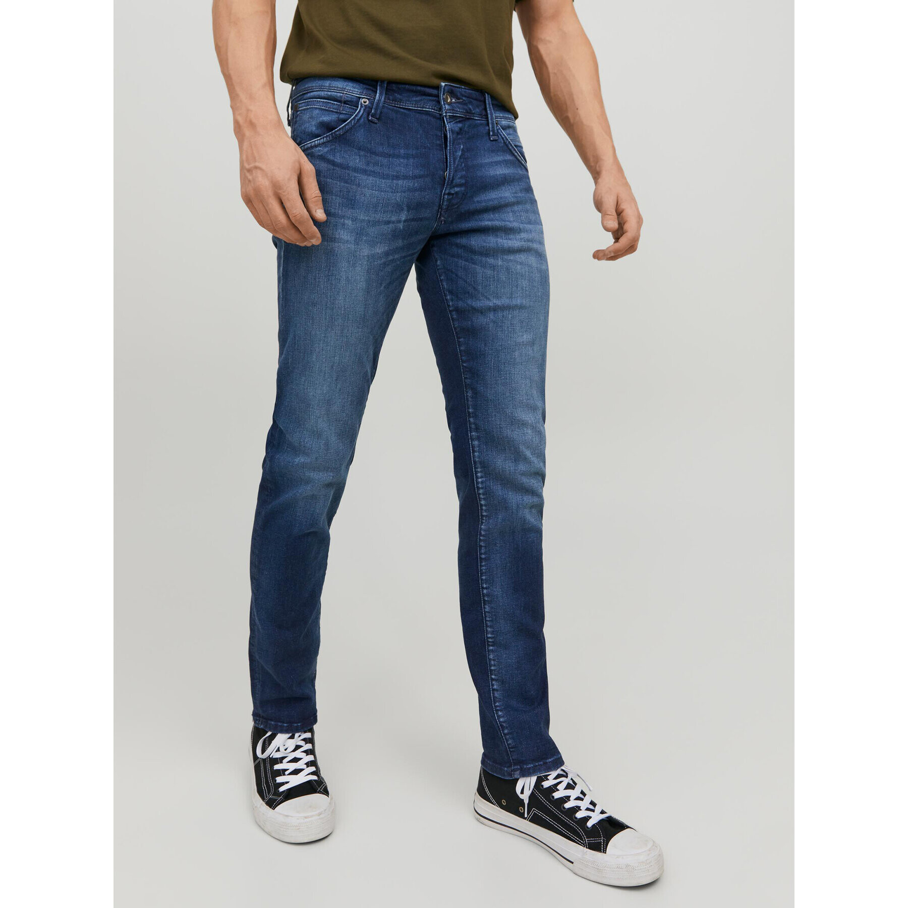 Jack&Jones Džínsy Glenn 12214782 Tmavomodrá Slim Fit - Pepit.sk