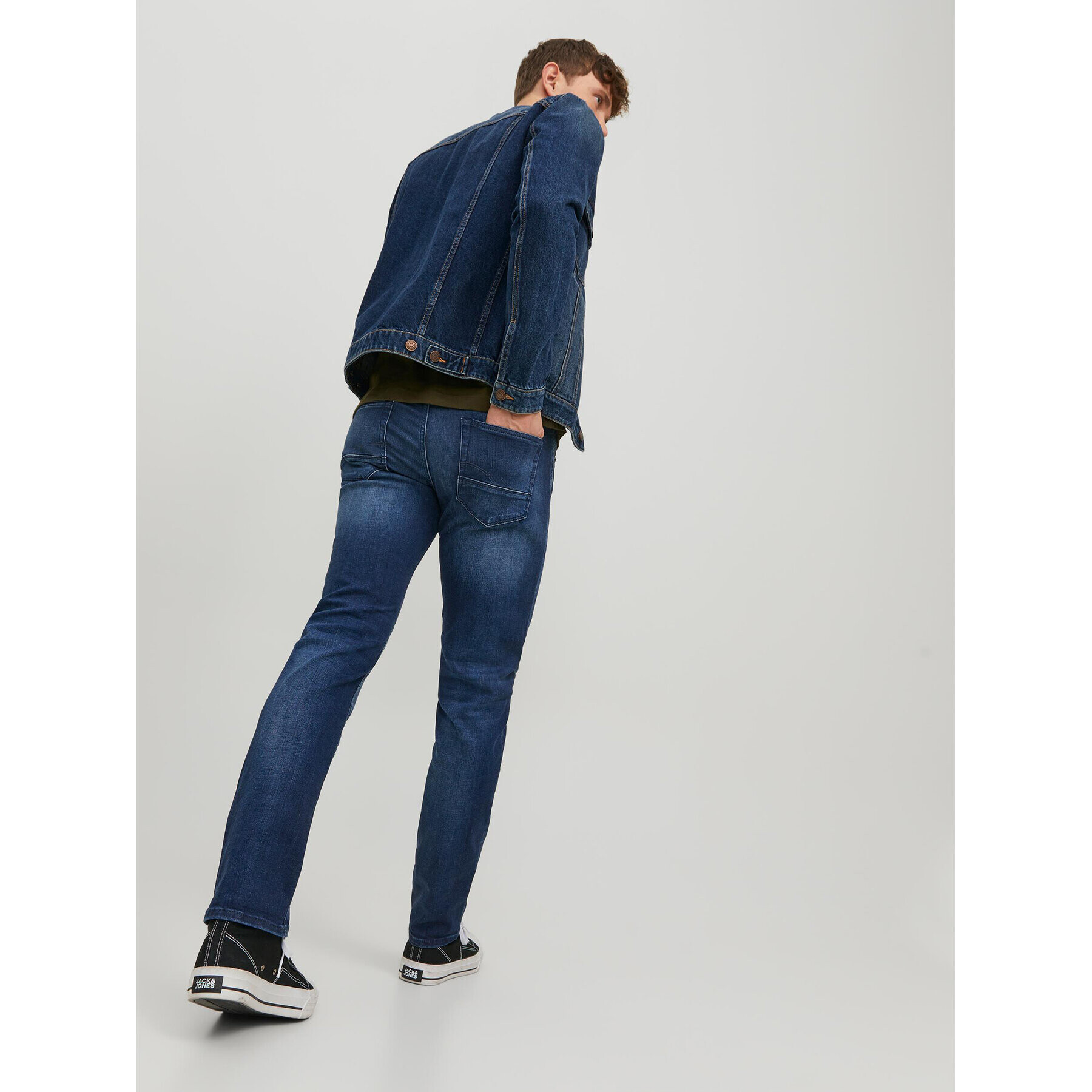 Jack&Jones Džínsy Glenn 12214782 Tmavomodrá Slim Fit - Pepit.sk