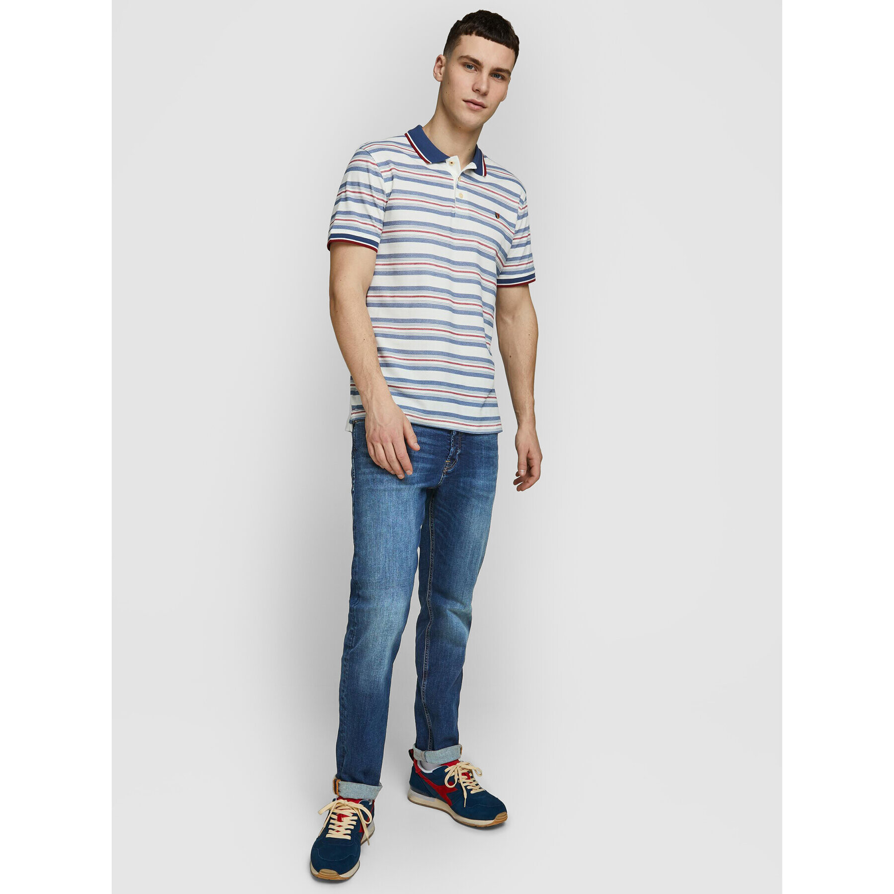 Jack&Jones Džínsy Pete 12195547 Modrá Skinny Fit - Pepit.sk