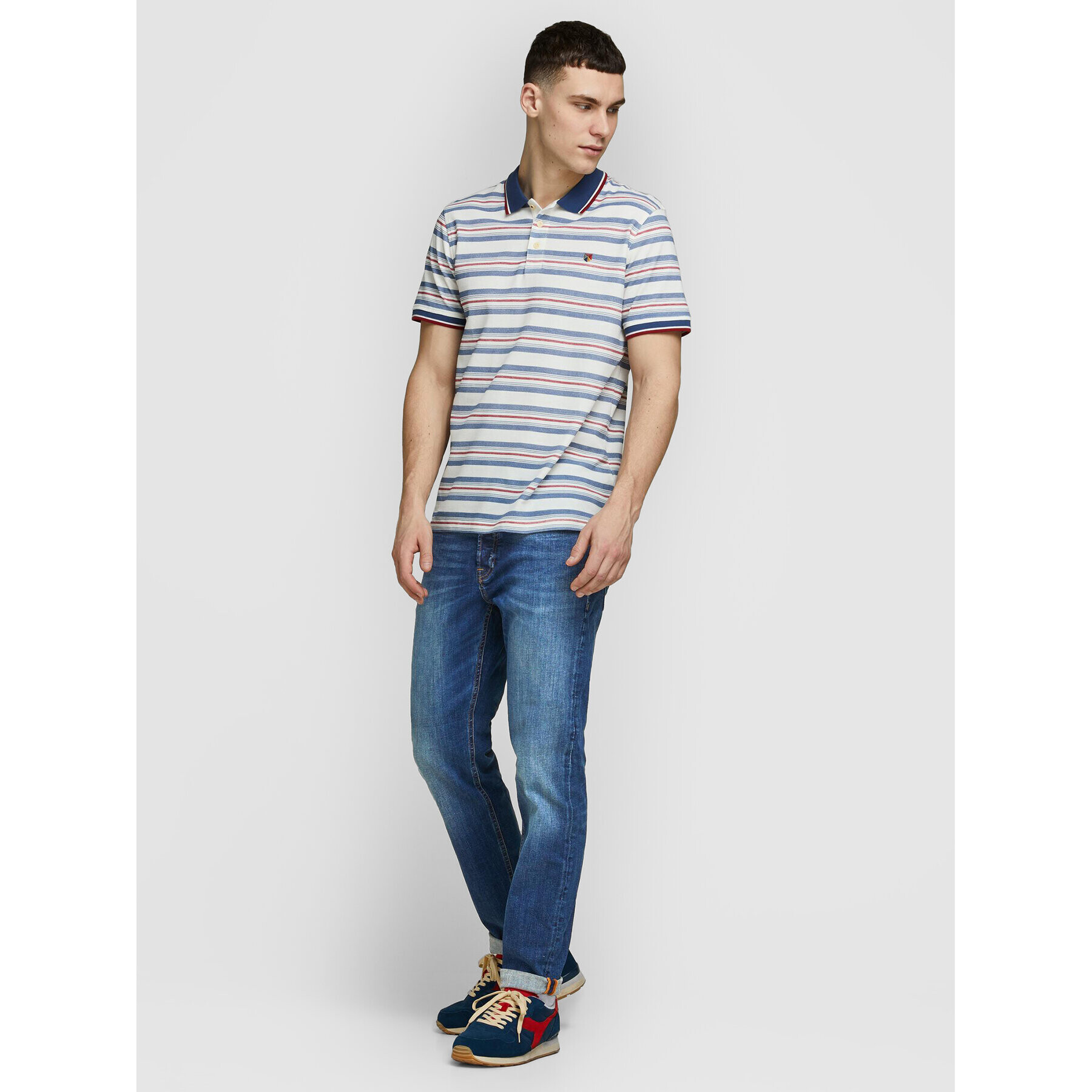 Jack&Jones Džínsy Pete 12195547 Modrá Skinny Fit - Pepit.sk