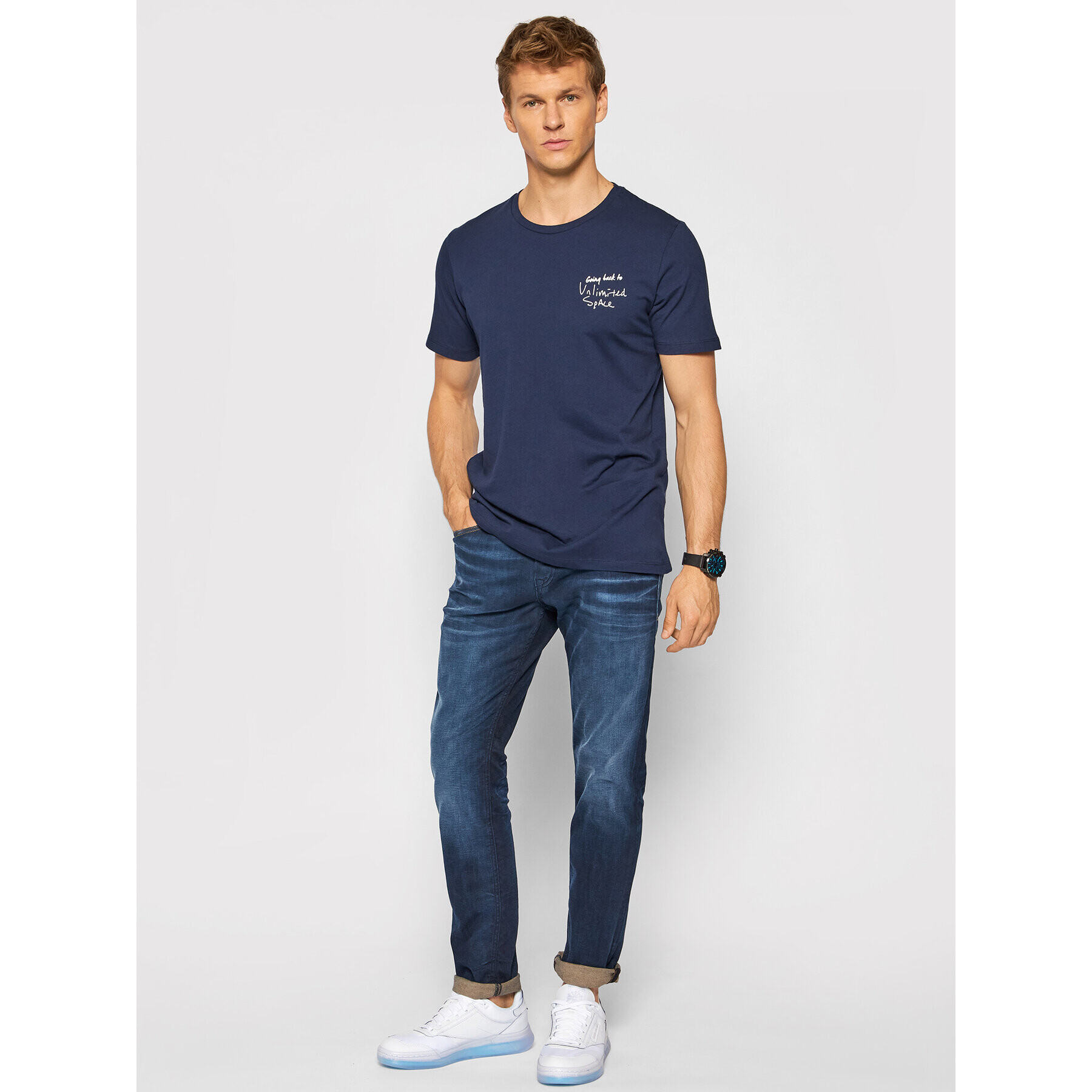 Jack&Jones Džínsy Tim 12118215 Tmavomodrá Slim Fit - Pepit.sk