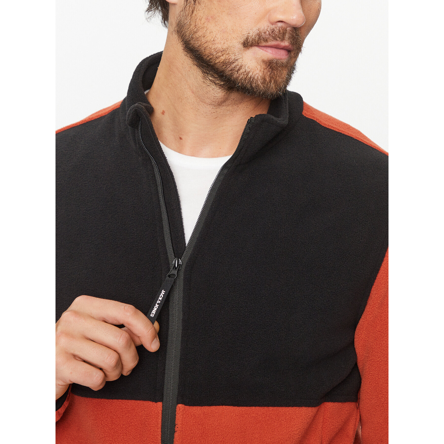 Jack&Jones Fleecová mikina 12244870 Oranžová Regular Fit - Pepit.sk