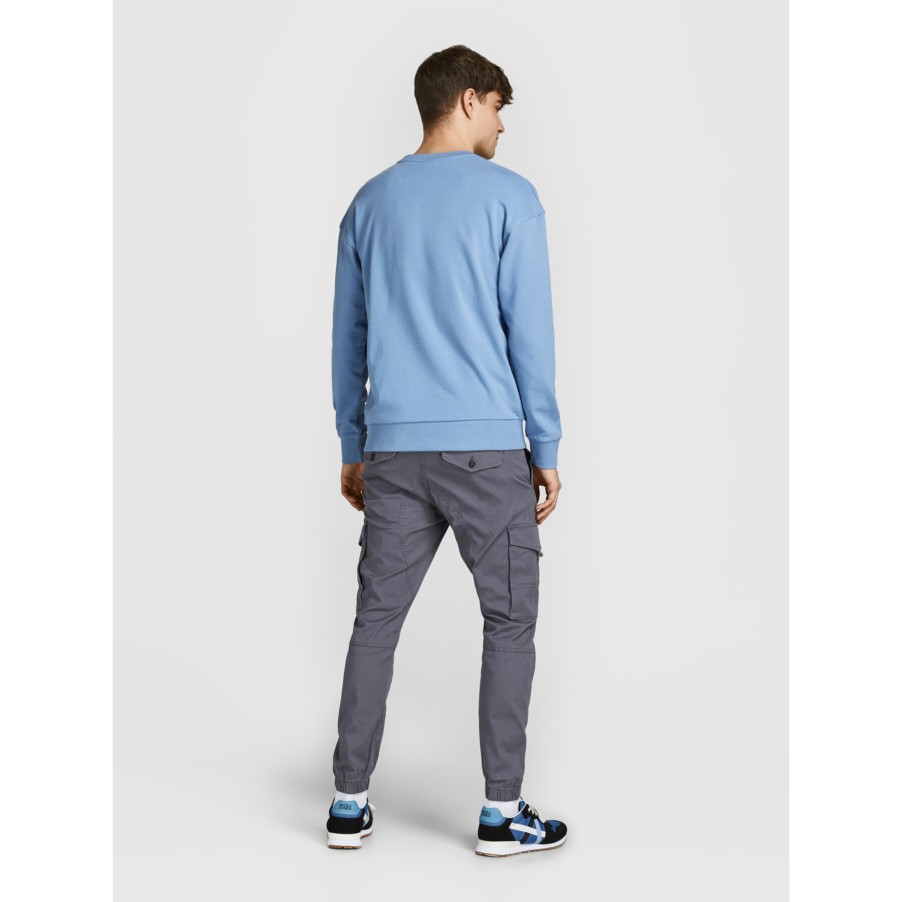 Jack&Jones Jogger nohavice Paul 12202934 Sivá Tapered Fit - Pepit.sk