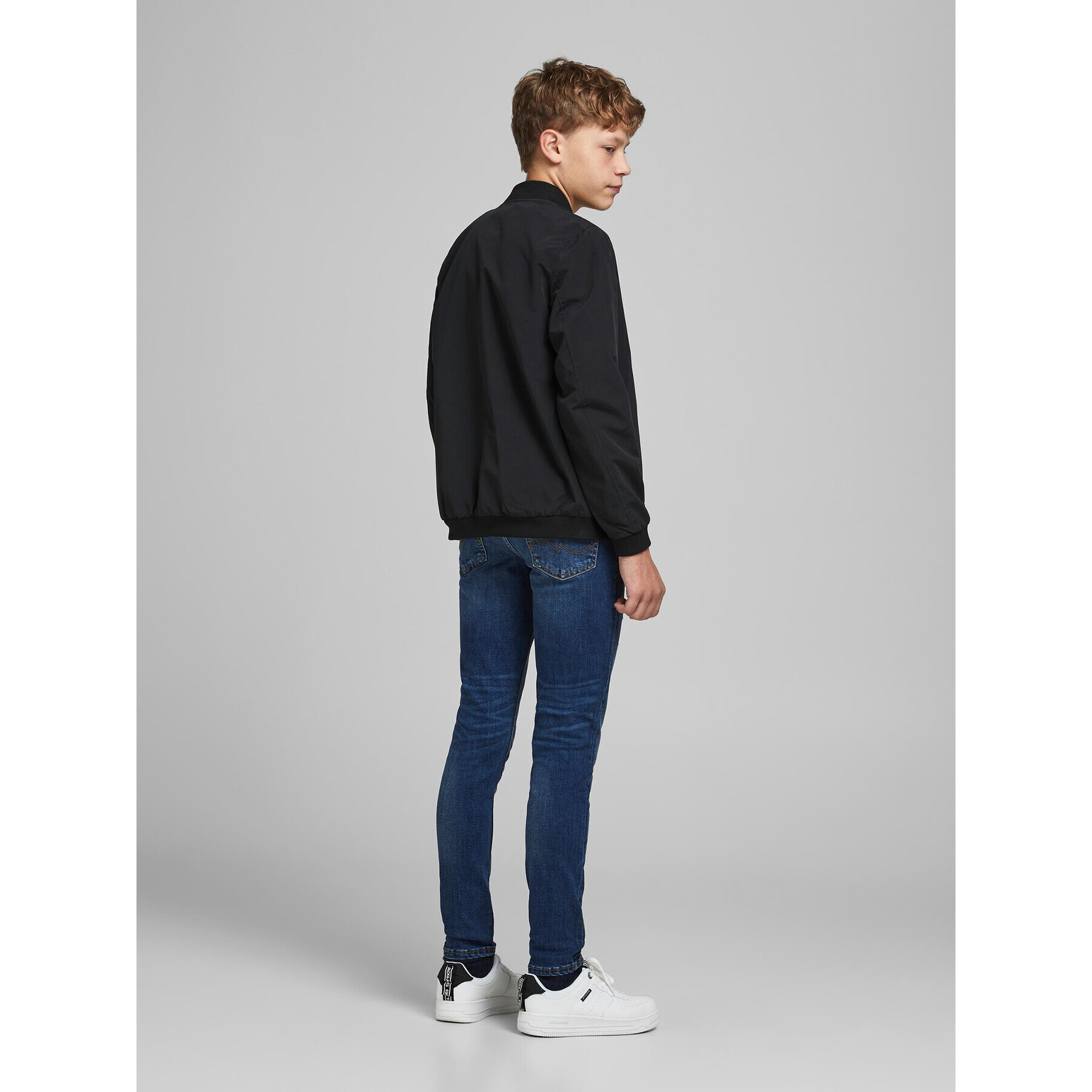 Jack&Jones Junior Bundy bomber Rush 12182385 Čierna Regular Fit - Pepit.sk