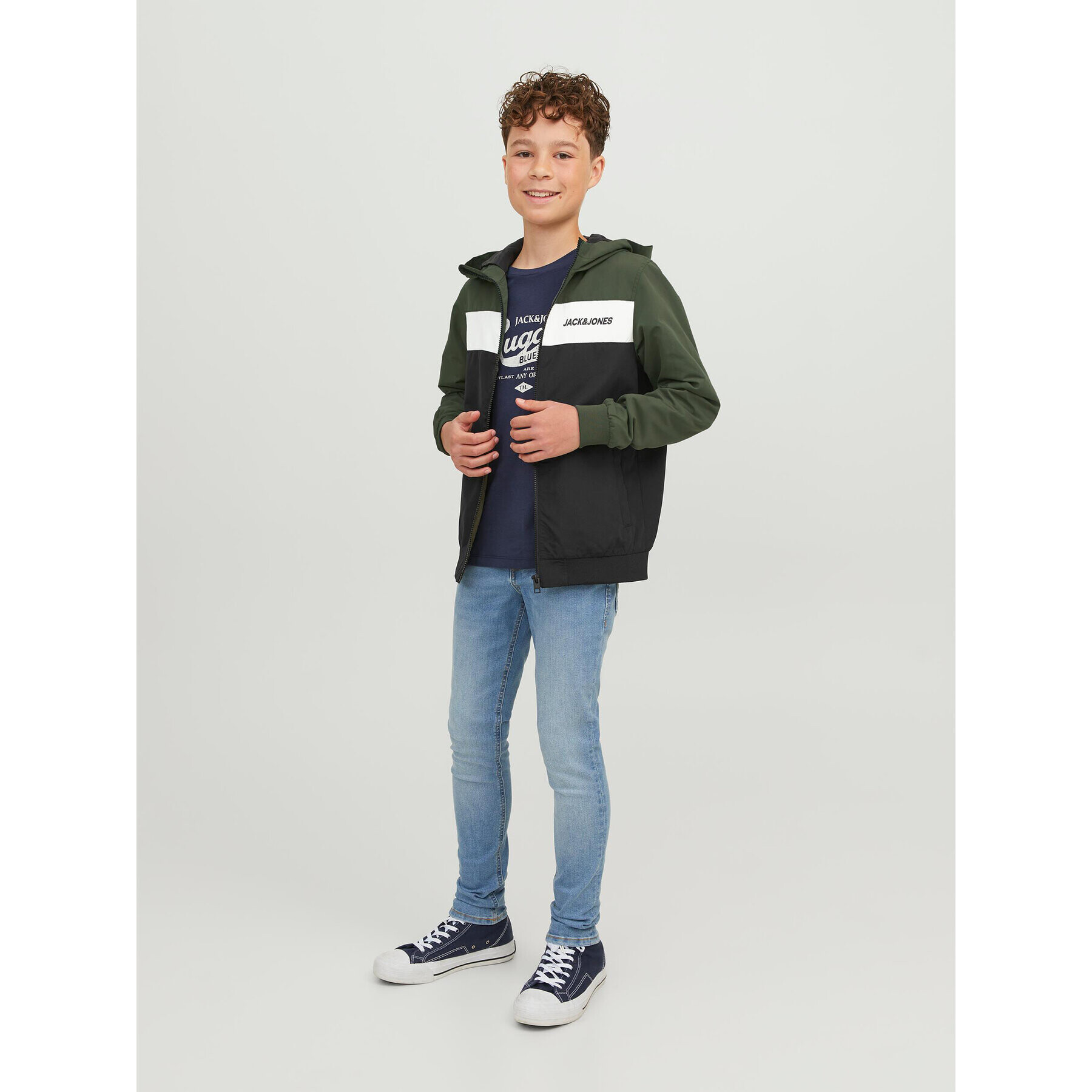 Jack&Jones Junior Prechodná bunda 12200453 Zelená Regular Fit - Pepit.sk