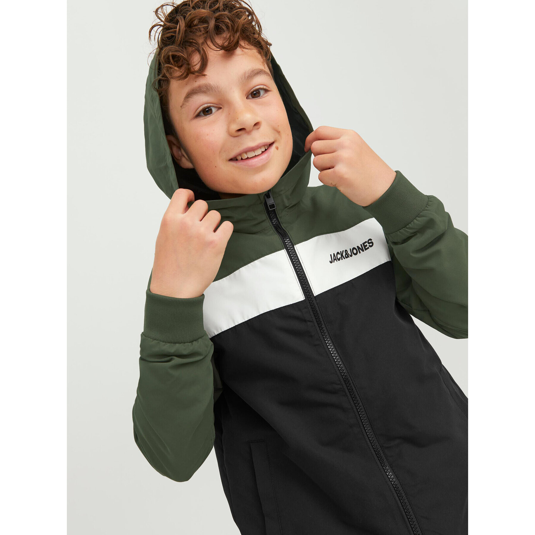 Jack&Jones Junior Prechodná bunda 12200453 Zelená Regular Fit - Pepit.sk