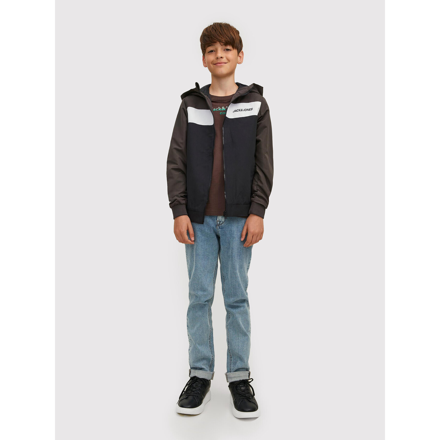 Jack&Jones Junior Prechodná bunda Rush 12200453 Čierna Regular Fit - Pepit.sk