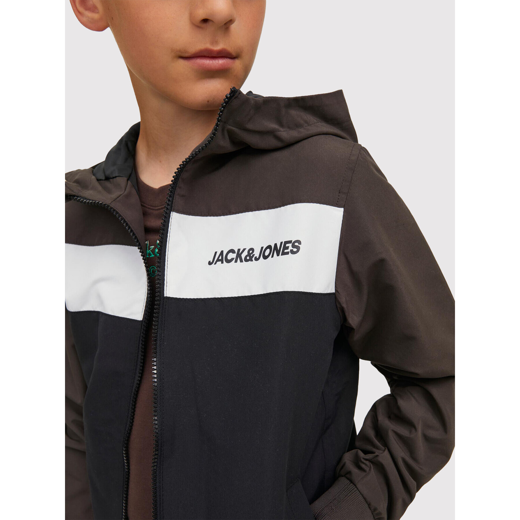 Jack&Jones Junior Prechodná bunda Rush 12200453 Čierna Regular Fit - Pepit.sk