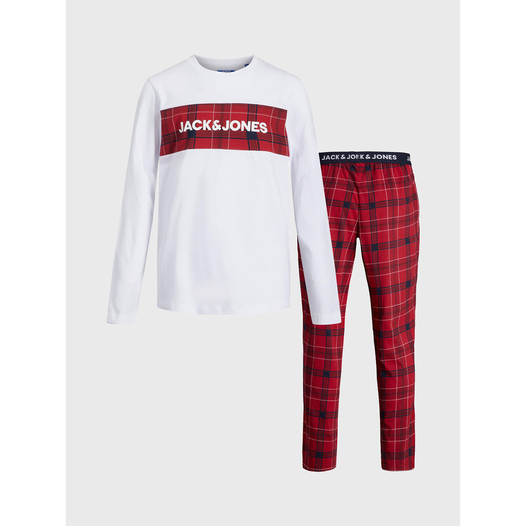 Jack&Jones Junior Pyžamo Train 12228941 Červená Regular Fit - Pepit.sk