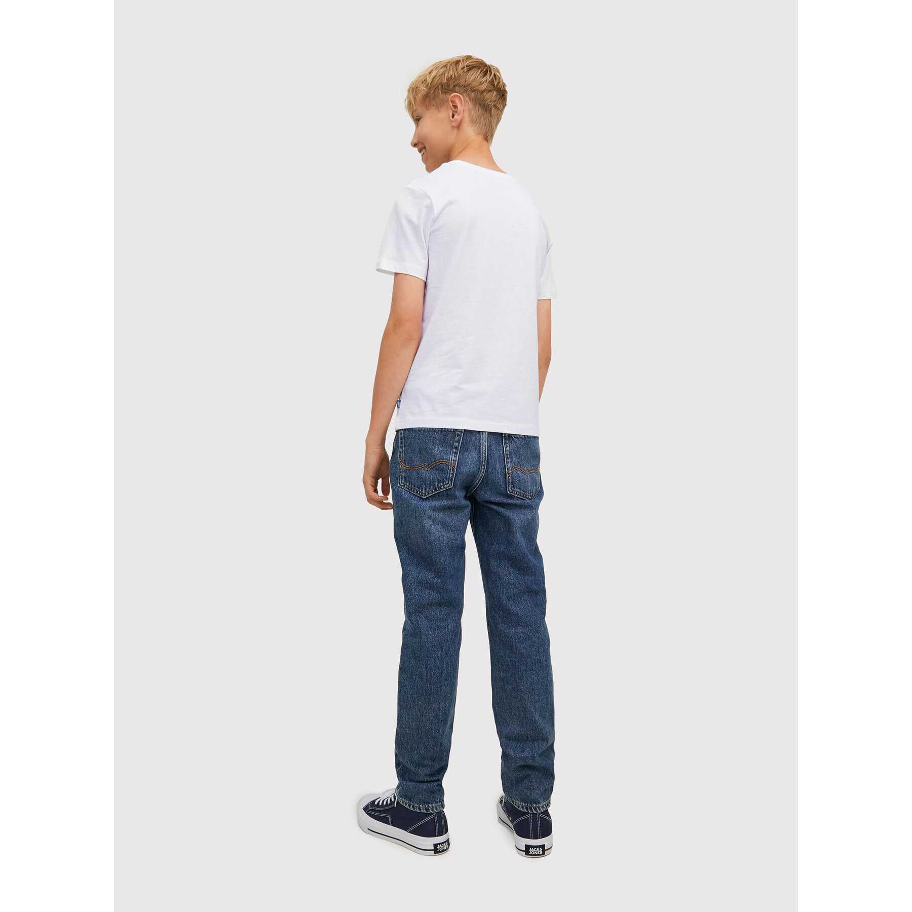 Jack&Jones Junior Súprava 3 tričiek Organic 12210989 Biela Regular Fit - Pepit.sk