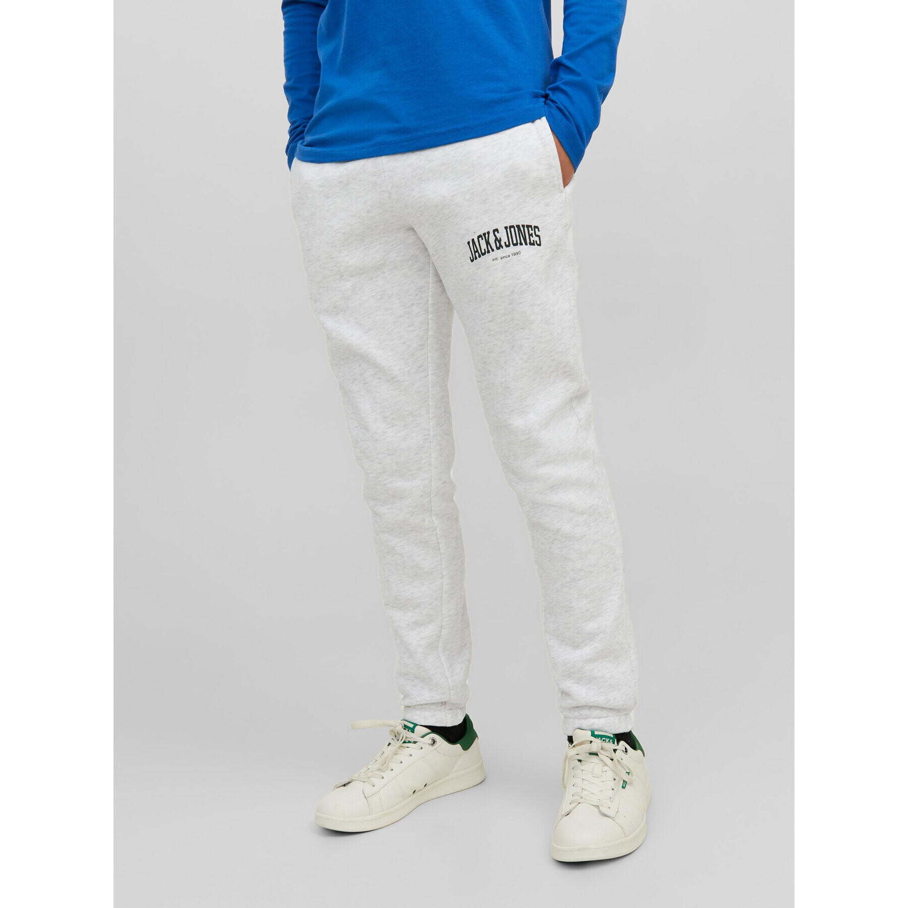 Jack&Jones Junior Teplákové nohavice 12237403 Sivá Slim Fit - Pepit.sk